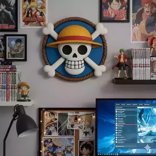 One Piece logo images 3D print model