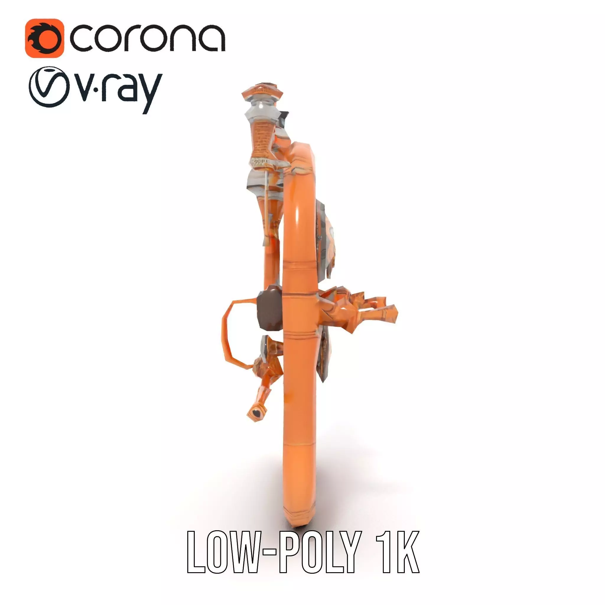 Copper Steampunk Mechanism model pack Low-poly 3D model_12