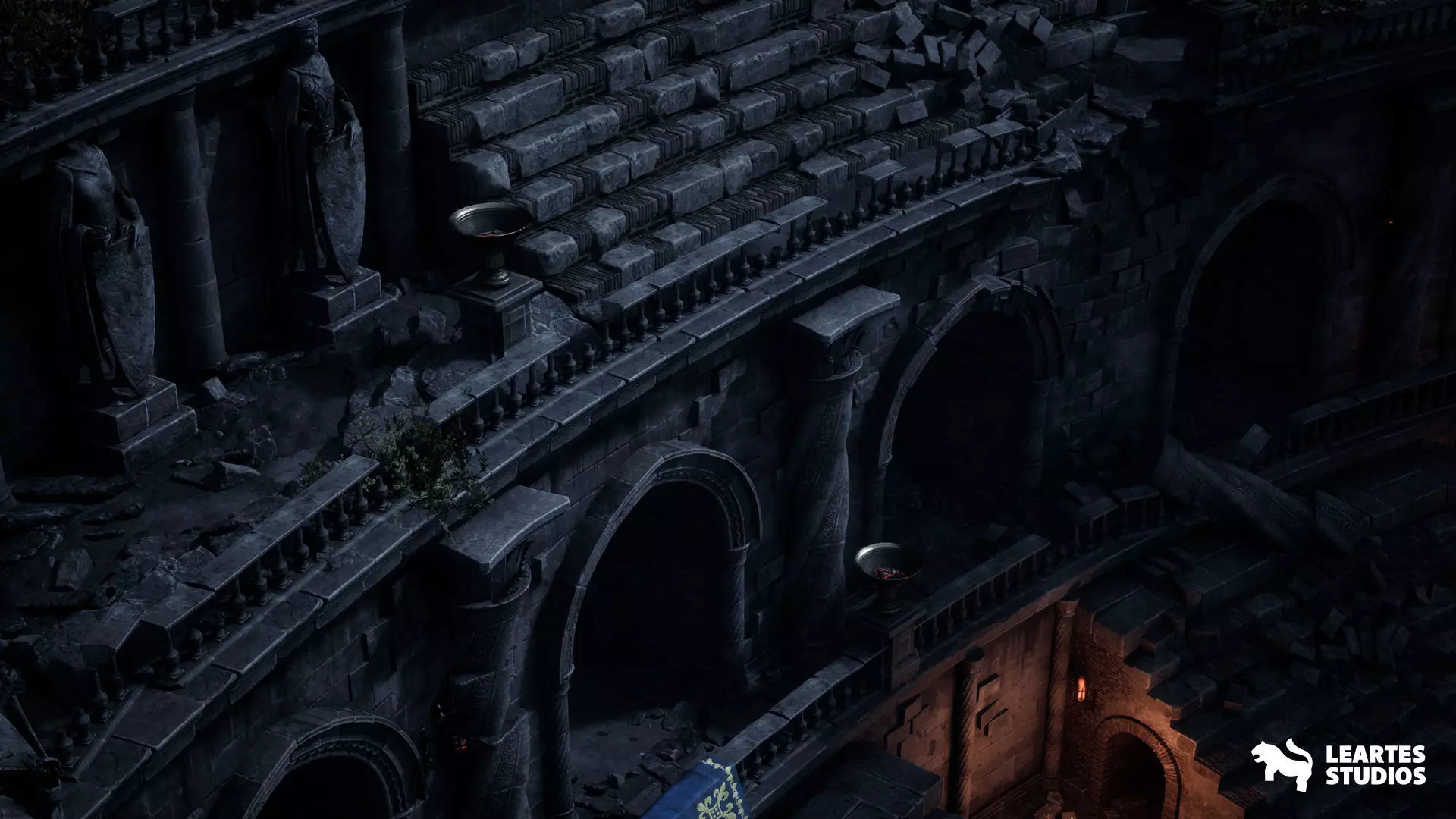 Battle Arena Environment Low-poly 3D model_4