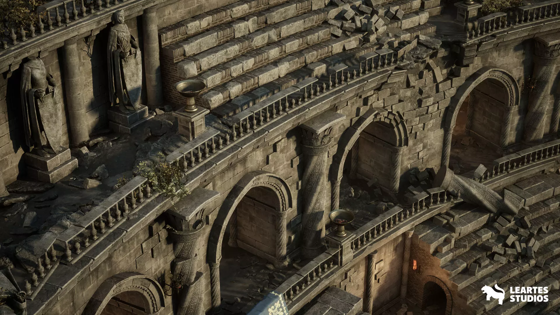 Battle Arena Environment Low-poly 3D model_0