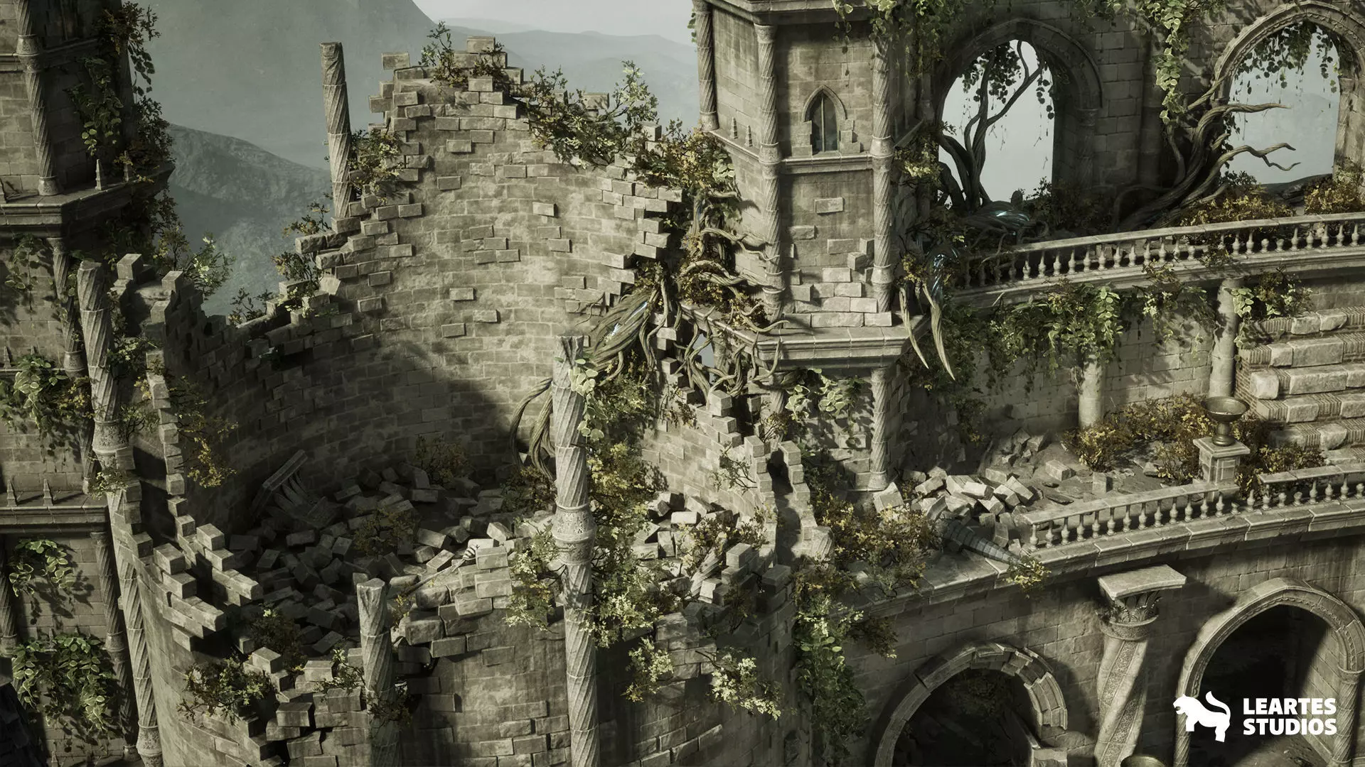 Battle Arena Environment Low-poly 3D model_6