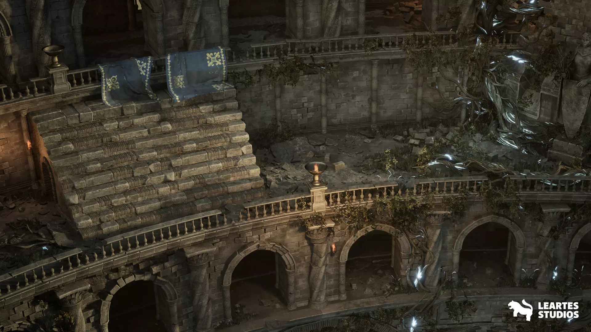 Battle Arena Environment Low-poly 3D model_17