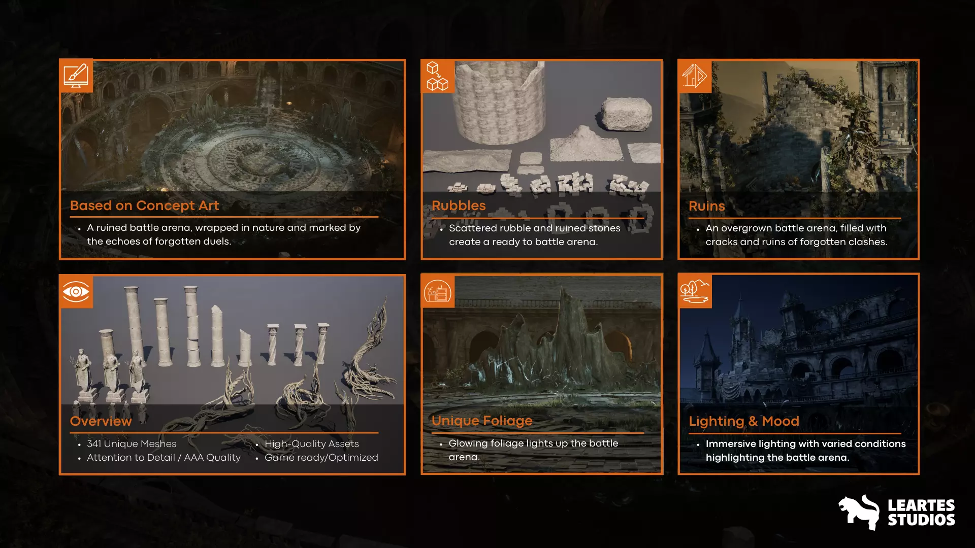 Battle Arena Environment Low-poly 3D model_3