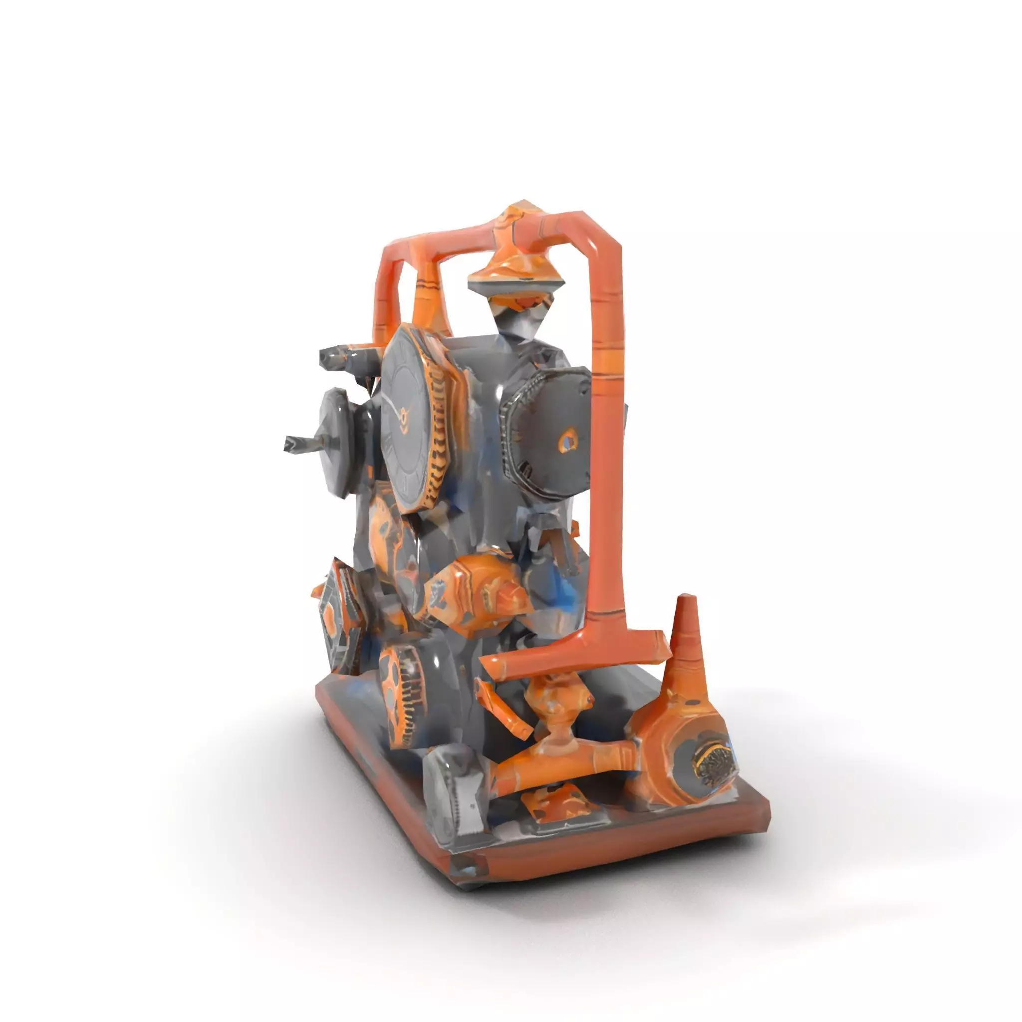 Steampunk Gear Machine model pack Low-poly 3D model_12