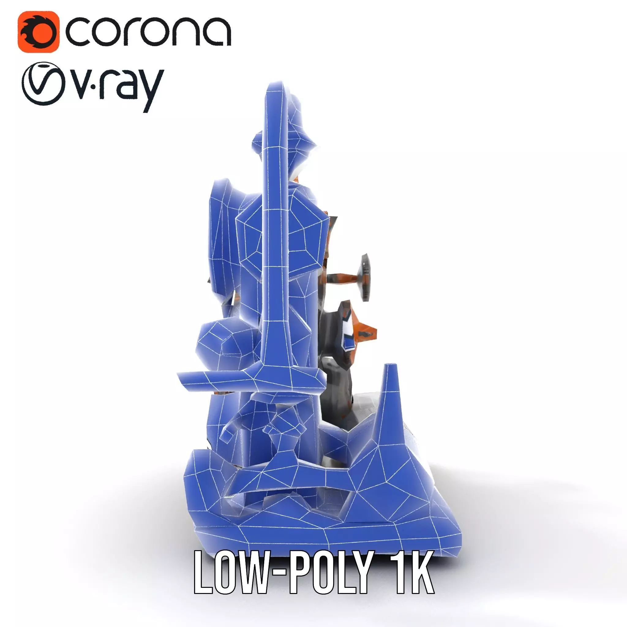 Steampunk Gear Machine model pack Low-poly 3D model_31