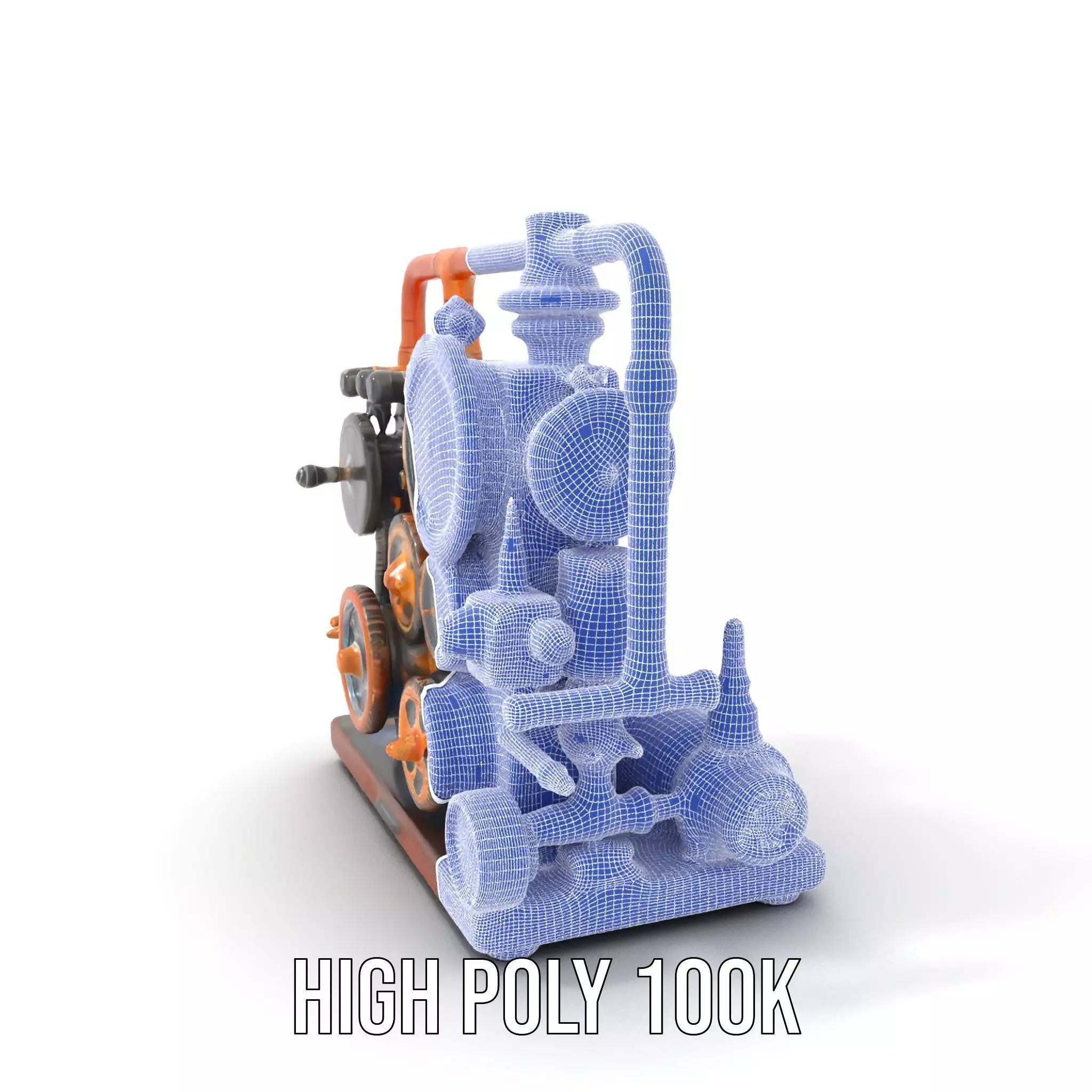 Steampunk Gear Machine model pack Low-poly 3D model_4