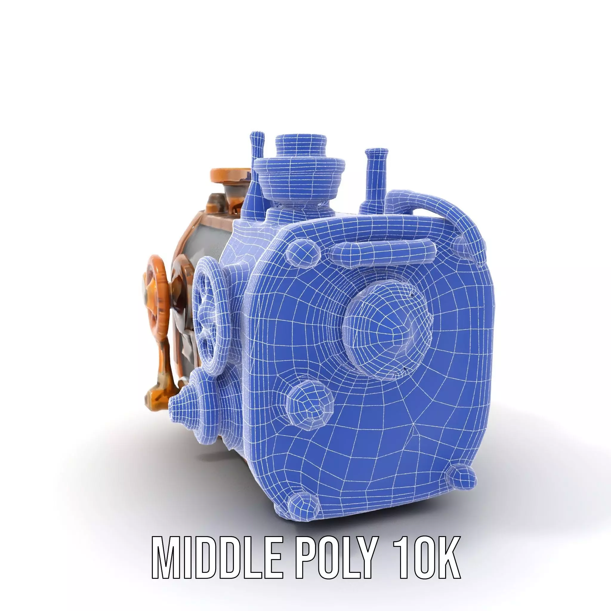 Bronze Steampunk Engine model pack Low-poly 3D model_24