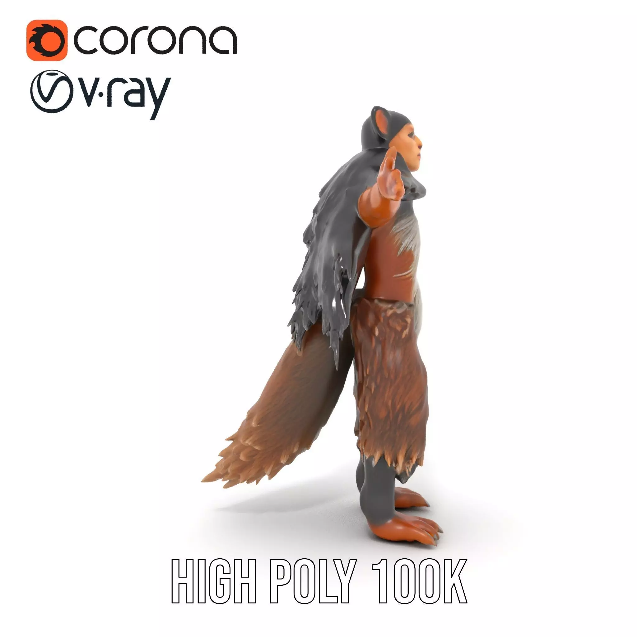 Mythical Chimera Creature model pack Low-poly 3D model_29