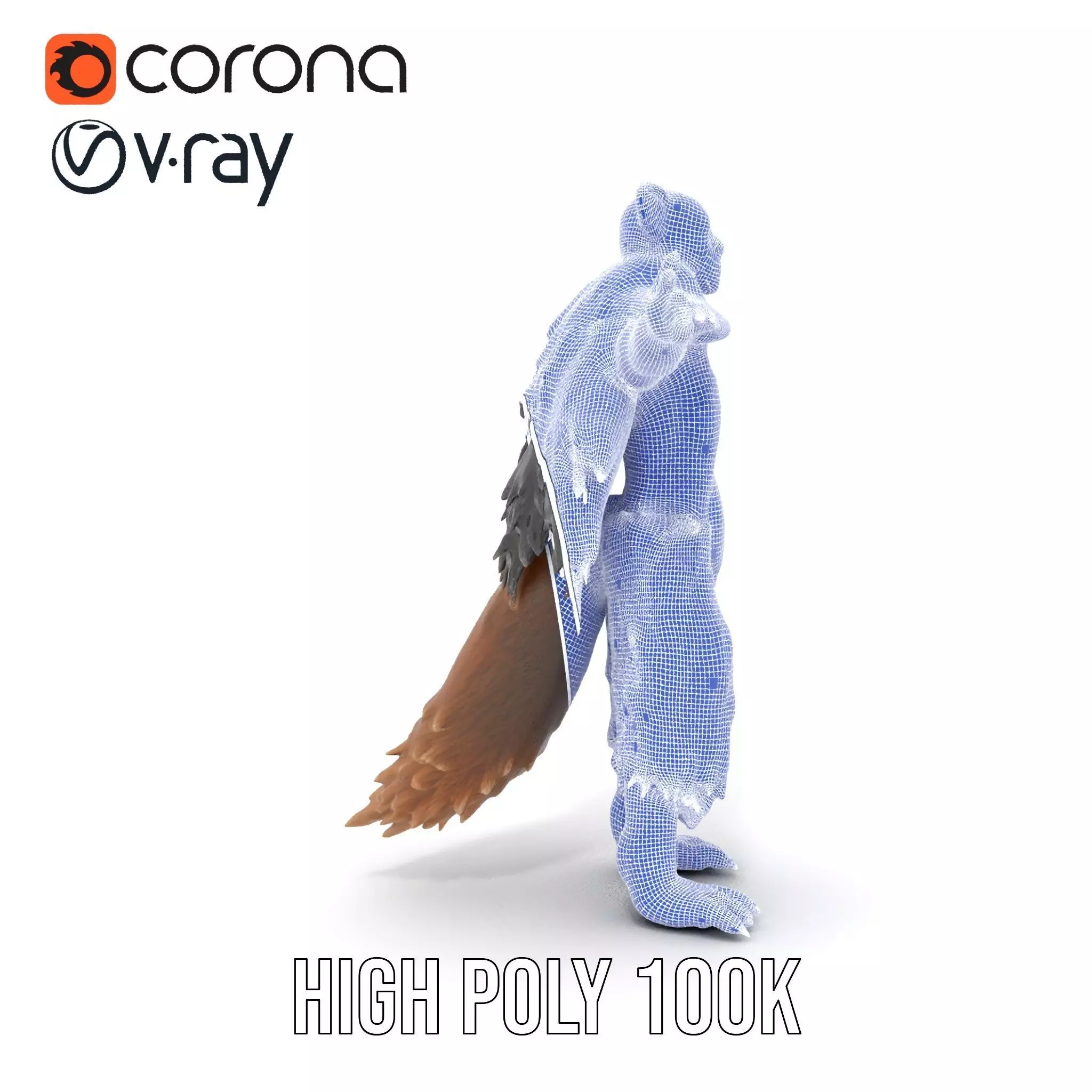 Mythical Chimera Creature model pack Low-poly 3D model_26