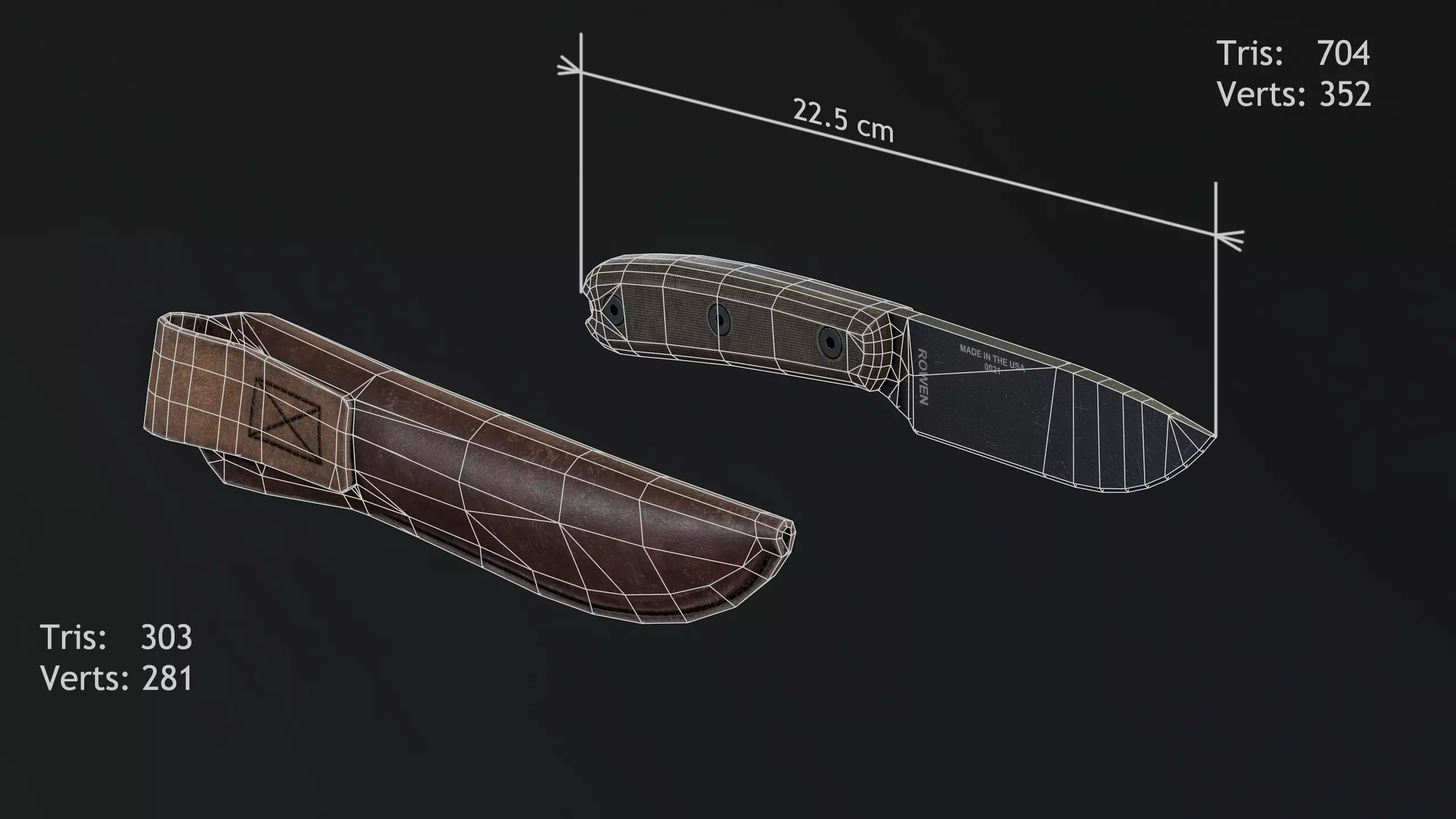 ESEE Model 4 Low-poly 3D model_2