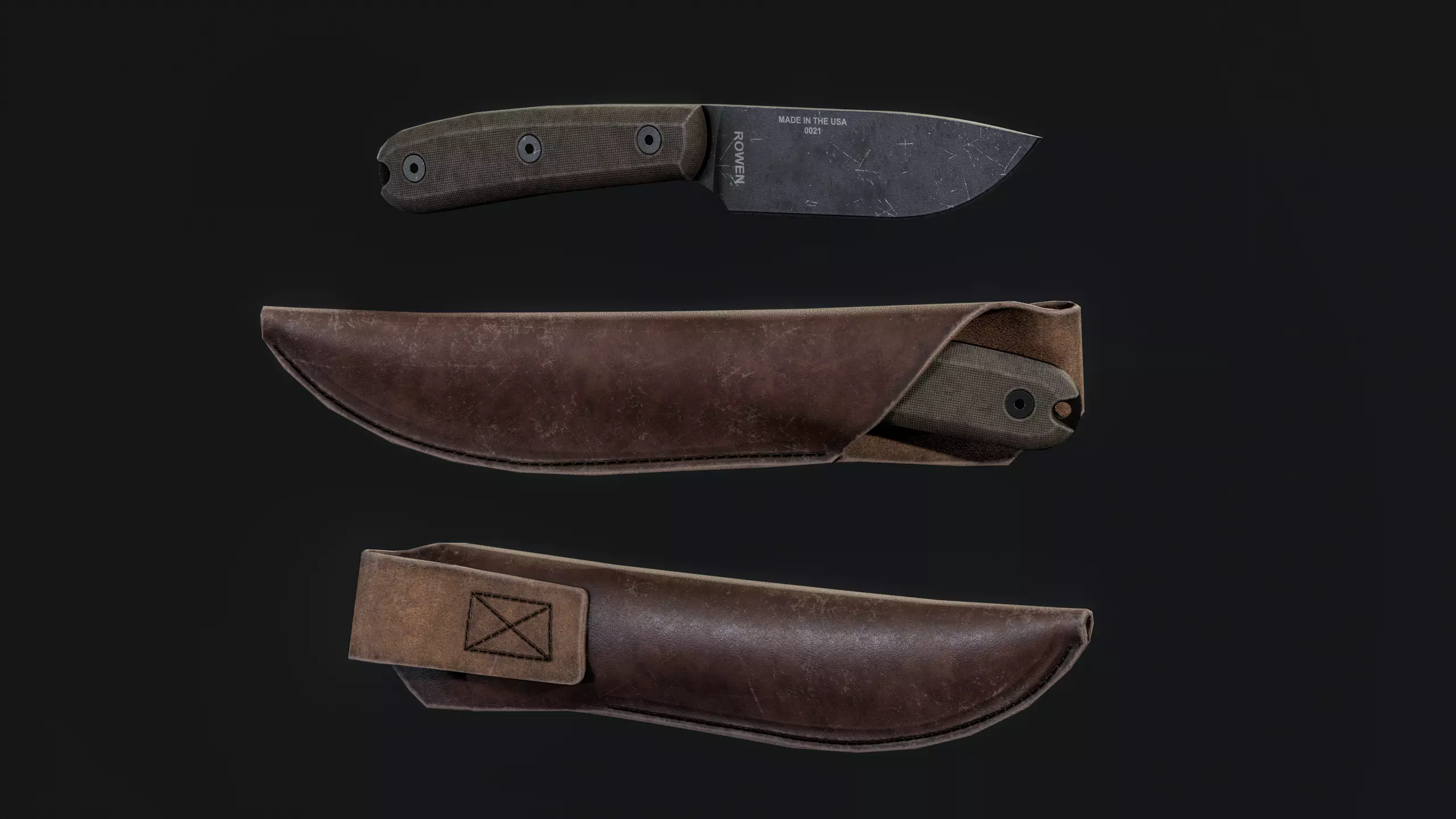 ESEE Model 4 Low-poly 3D model_7