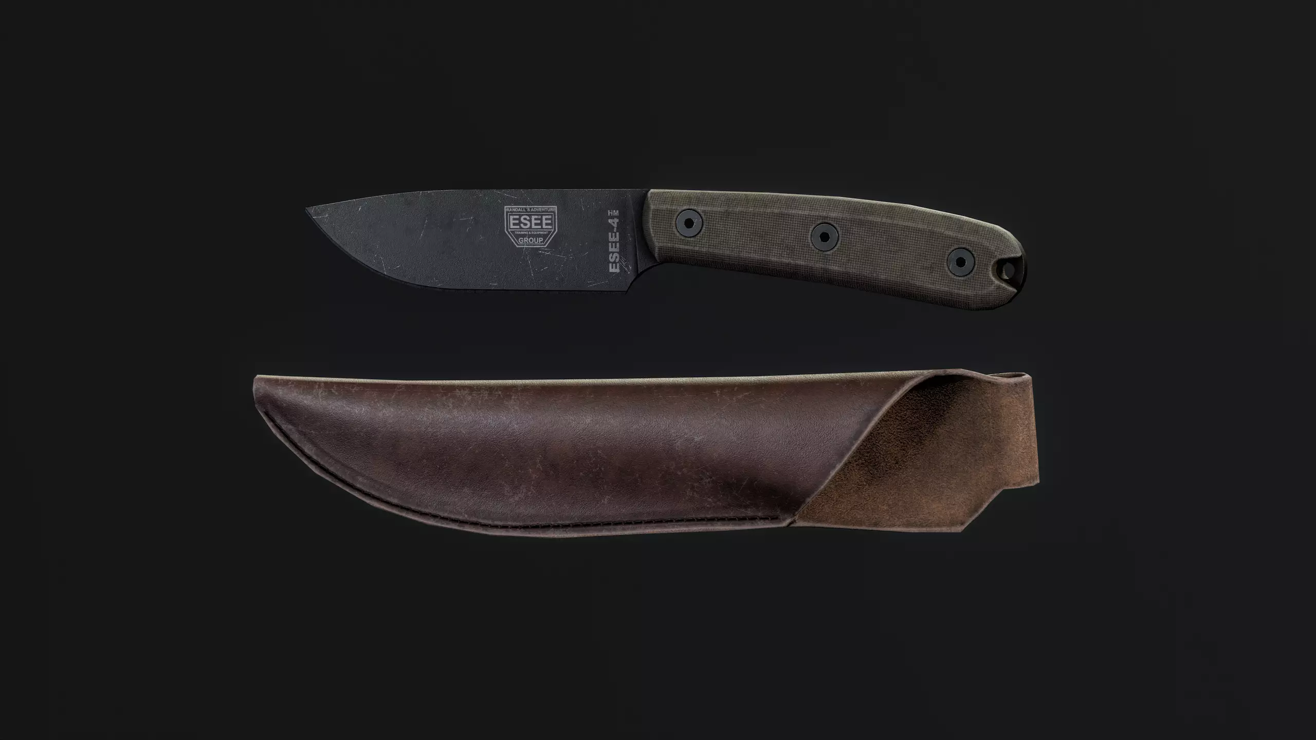 ESEE Model 4 Low-poly 3D model_3