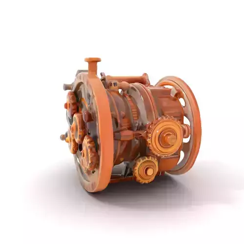 Intricate Steampunk Gears model pack Low-poly 3D model