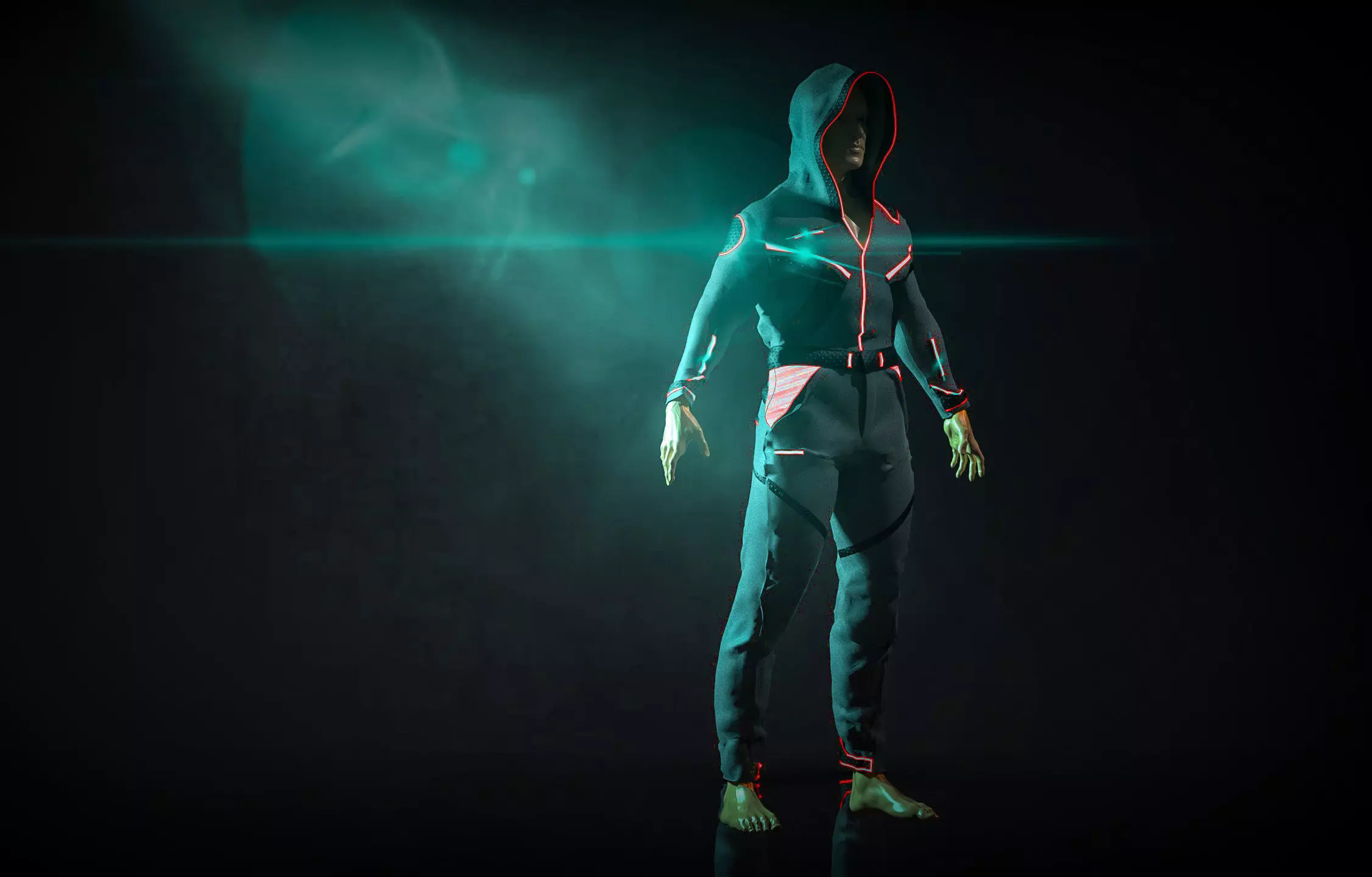 outfit- scifi Low-poly 3D model_0