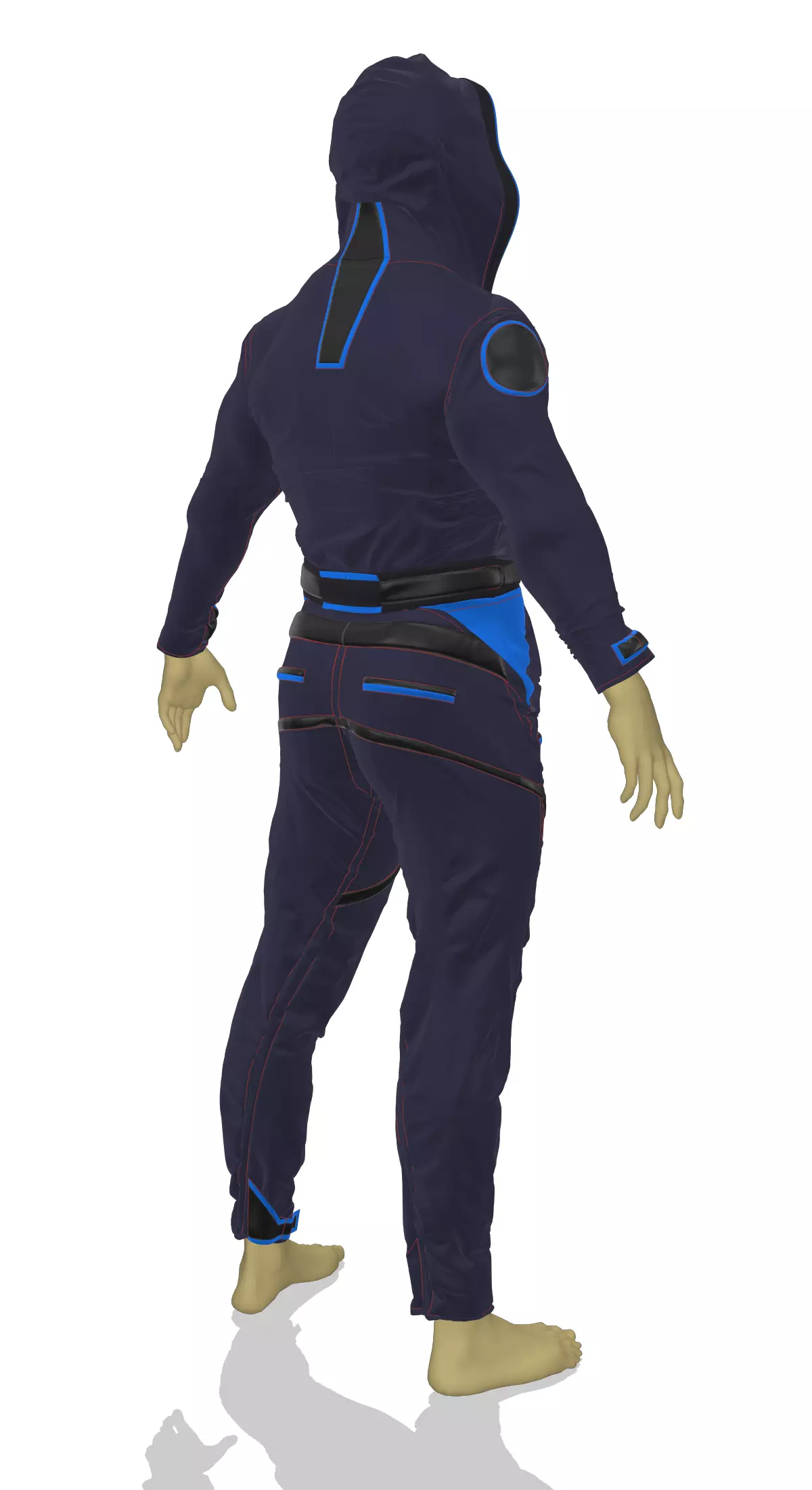 outfit- scifi Low-poly 3D model_1
