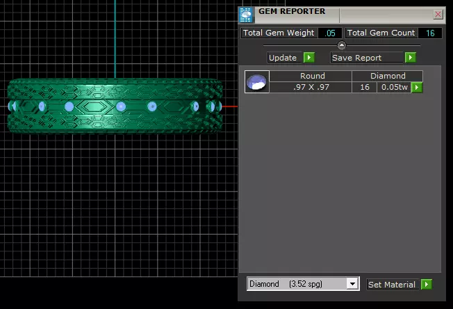 Regal Hexa Pattern Band 3D print model_6