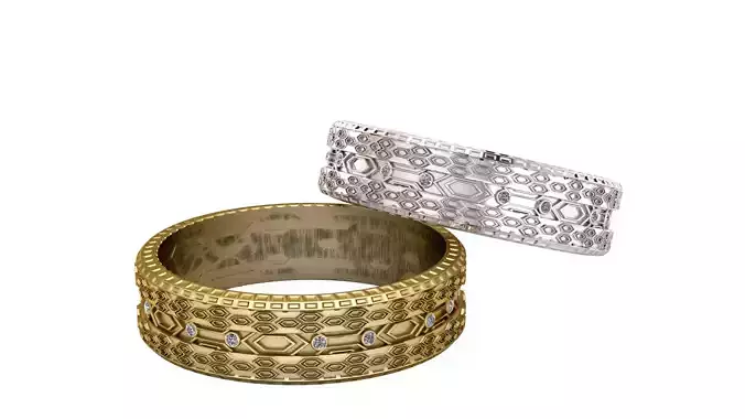 Regal Hexa Pattern Band 3D print model