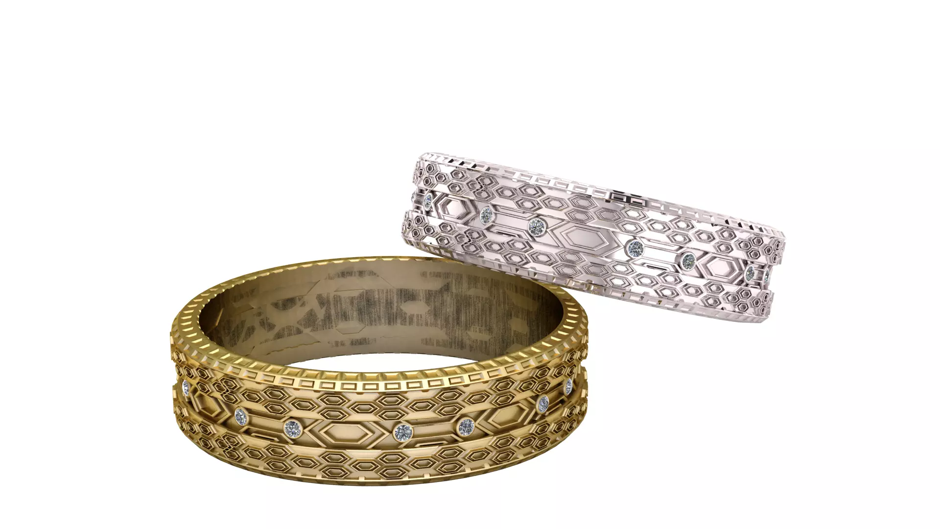 Regal Hexa Pattern Band 3D print model_0