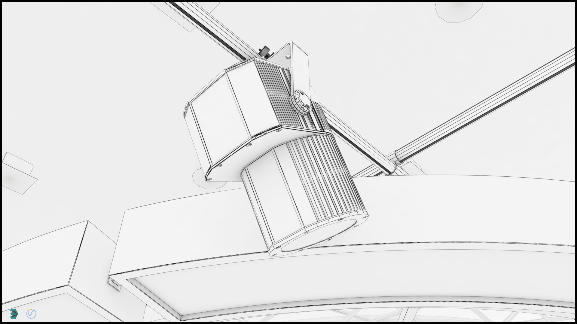 Virtual TV Studio News Set 1 3D model_57