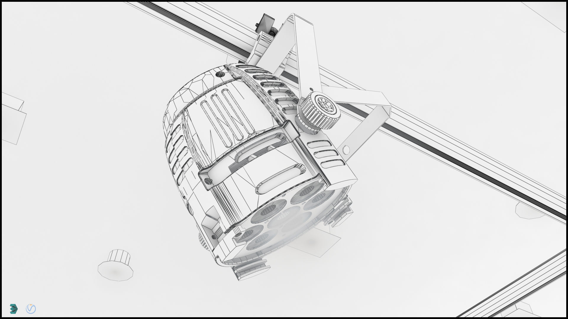 Virtual TV Studio News Set 1 3D model_53