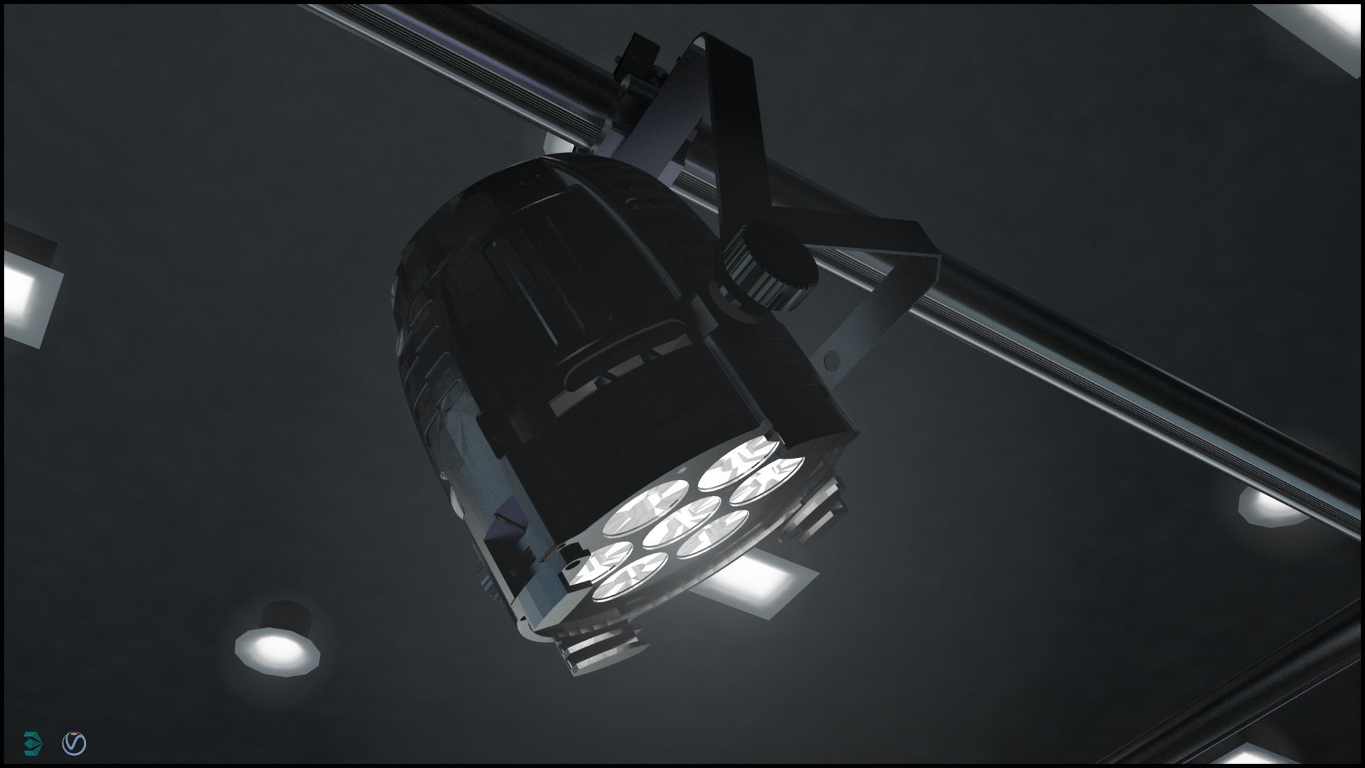 Virtual TV Studio News Set 1 3D model_52