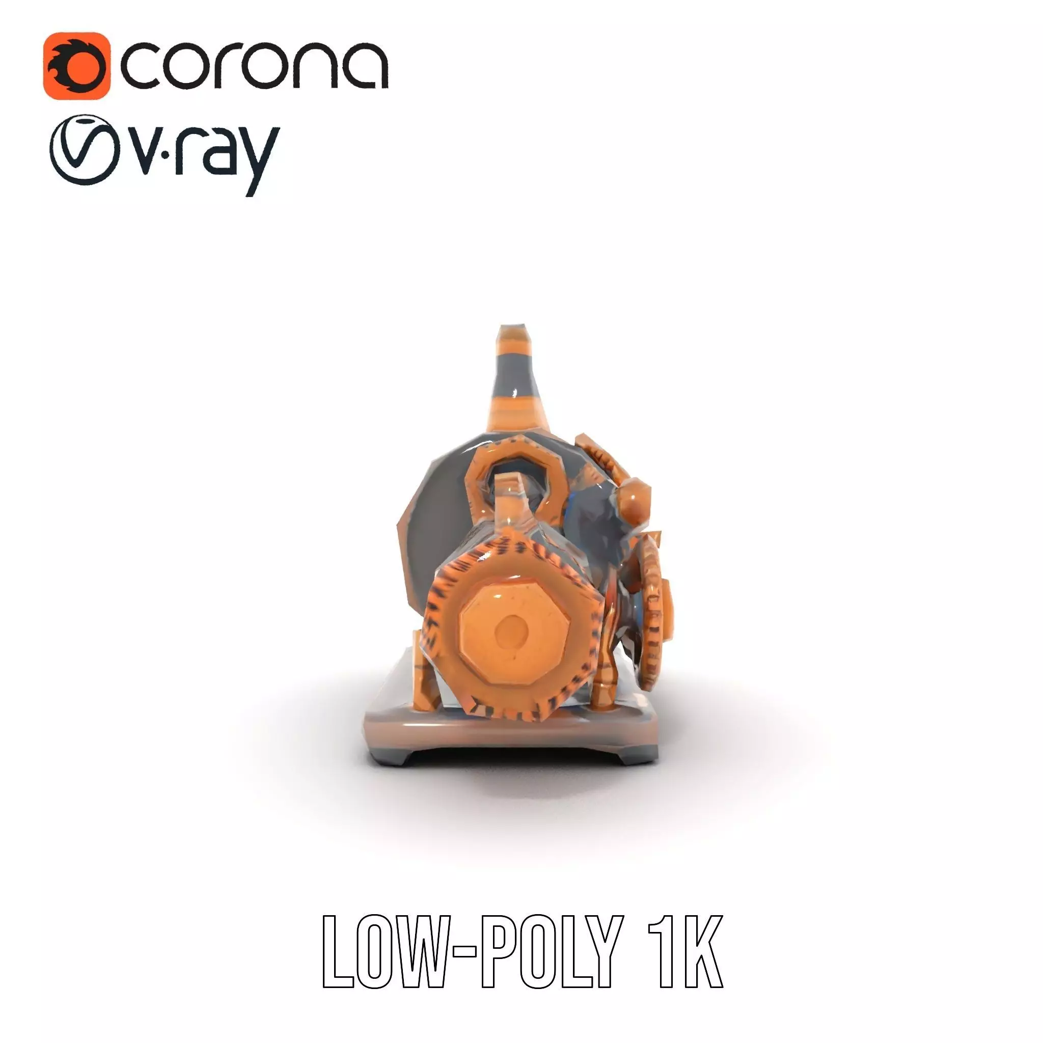 Steampunk Engine model pack Low-poly 3D model_20