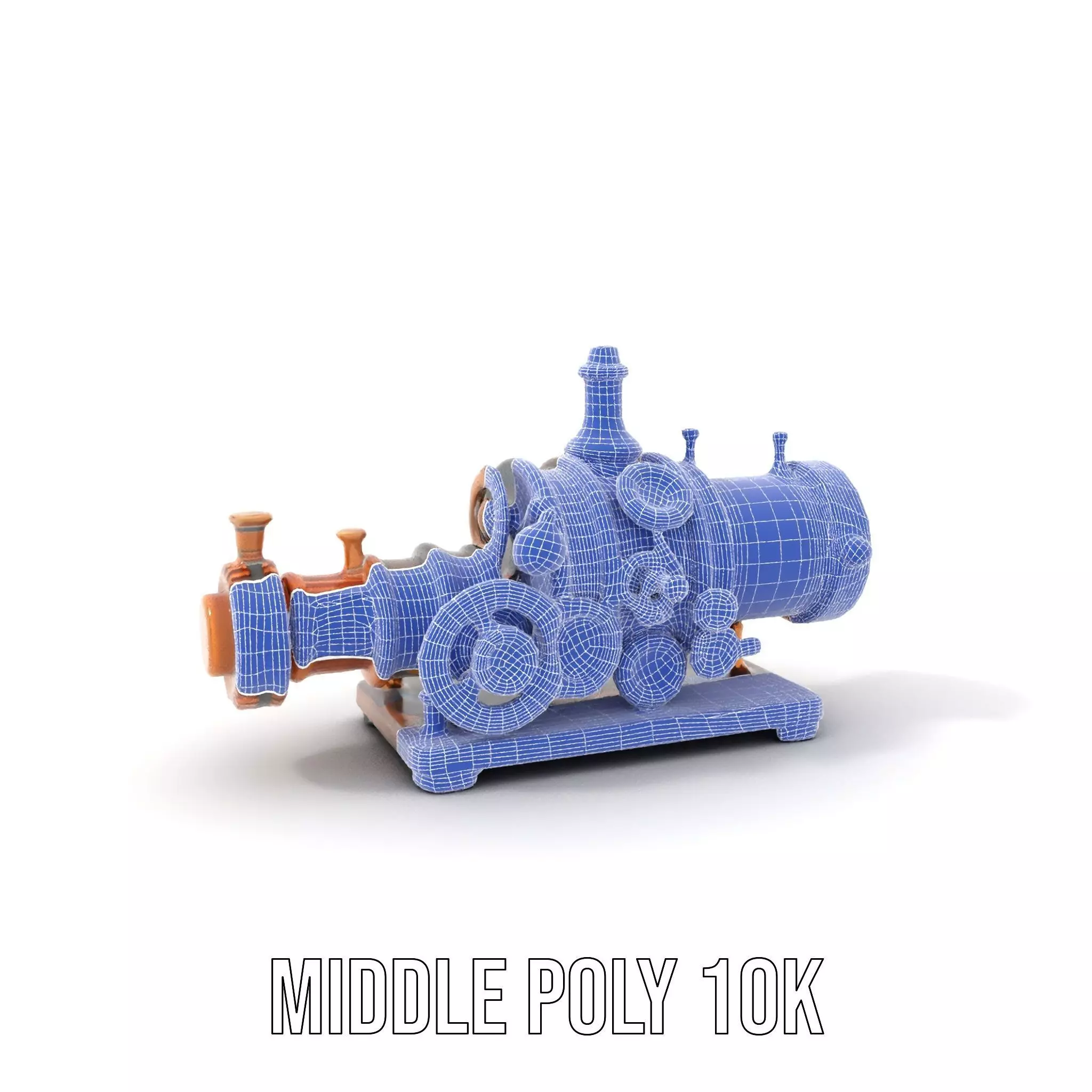 Steampunk Engine model pack Low-poly 3D model_11