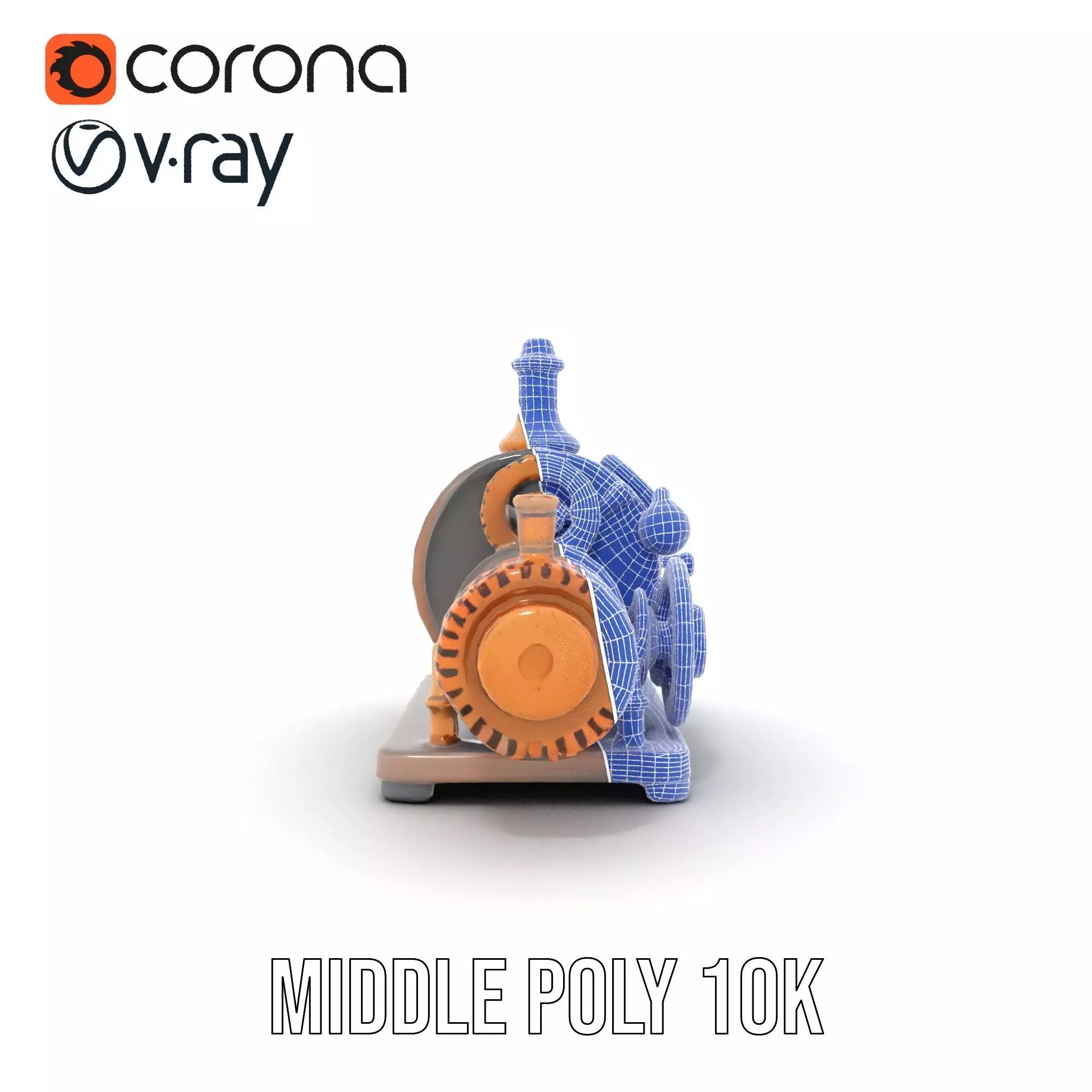 Steampunk Engine model pack Low-poly 3D model_26