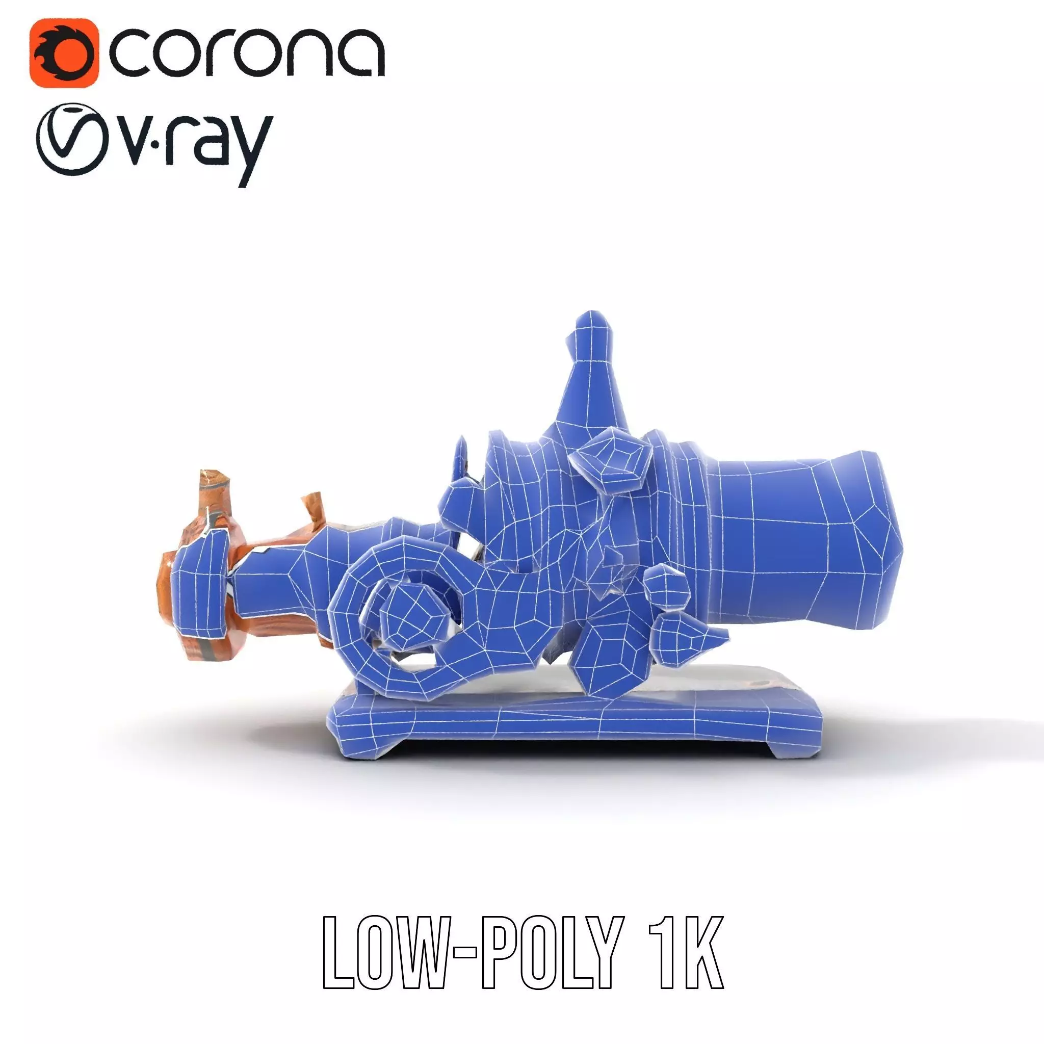 Steampunk Engine model pack Low-poly 3D model_30