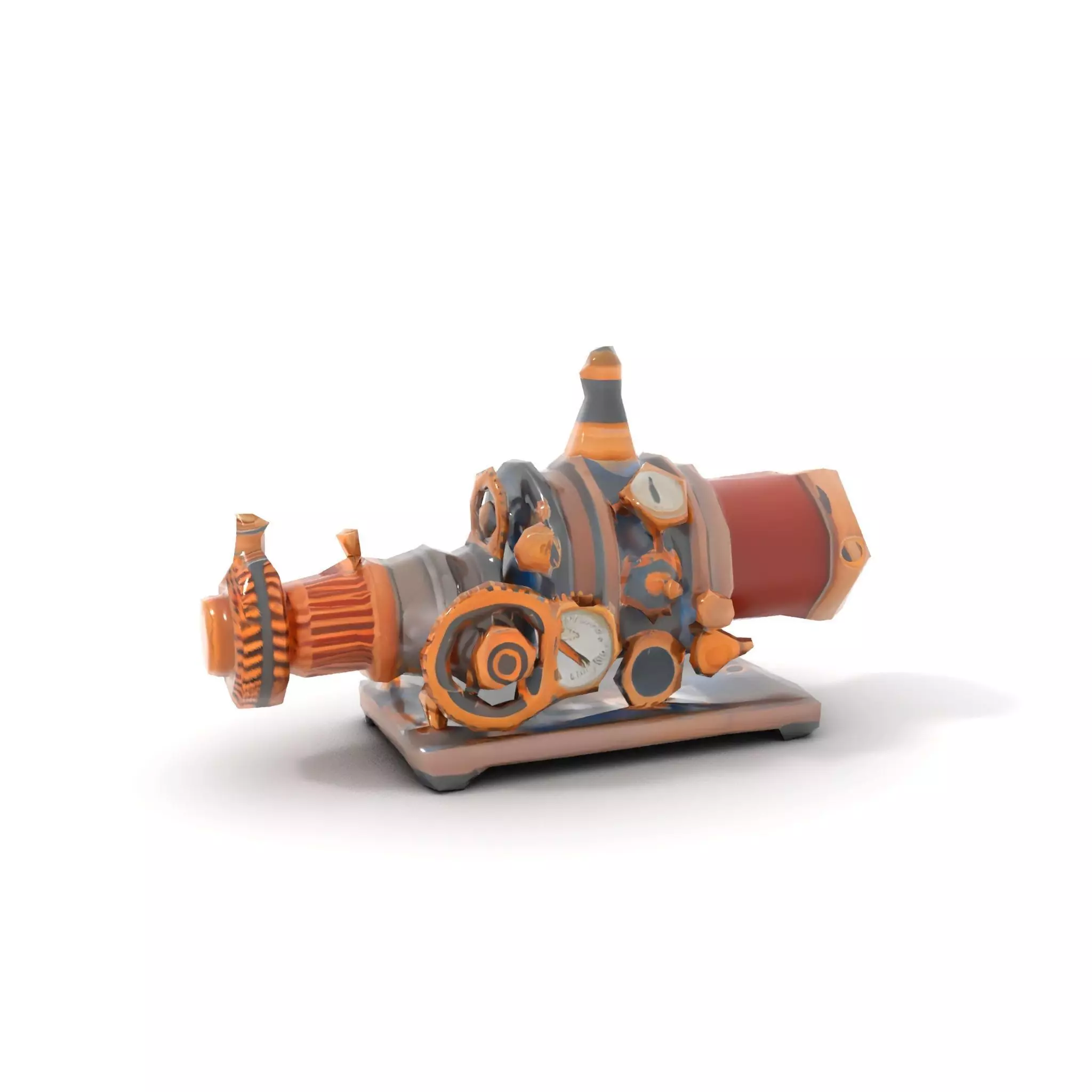 Steampunk Engine model pack Low-poly 3D model_22