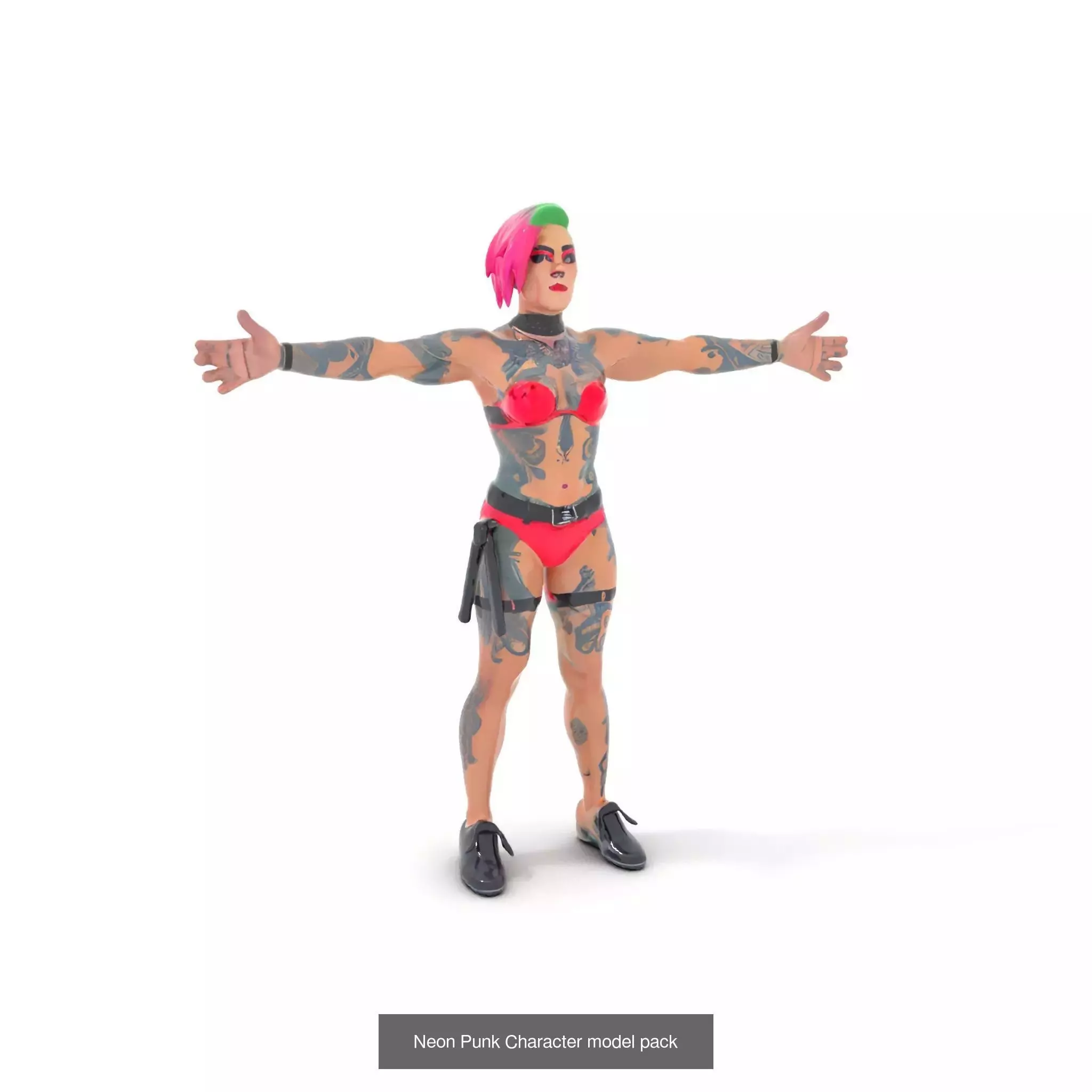 Cyberpunk Character Models Pack 3D Model Collection_44