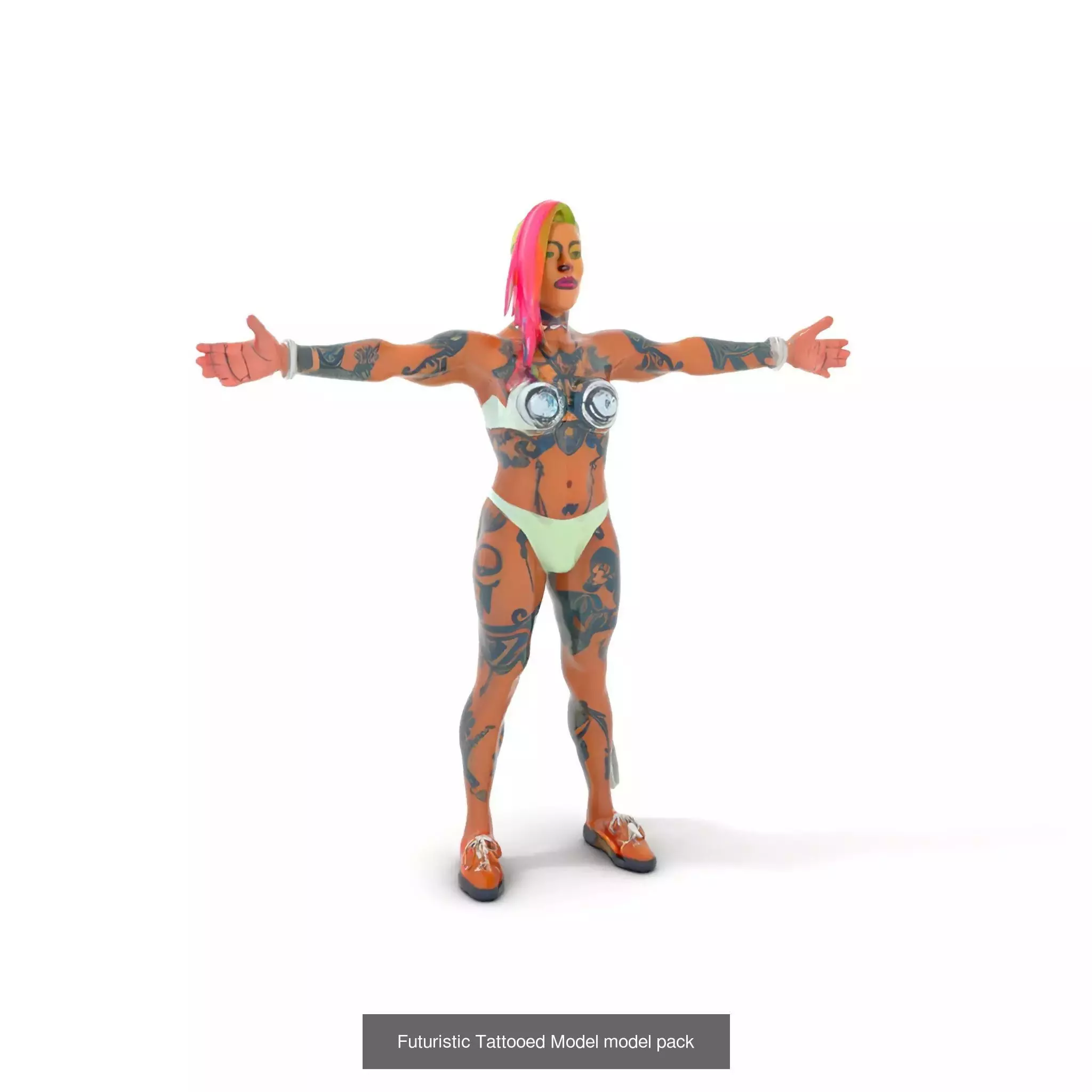 Cyberpunk Character Models Pack 3D Model Collection_28