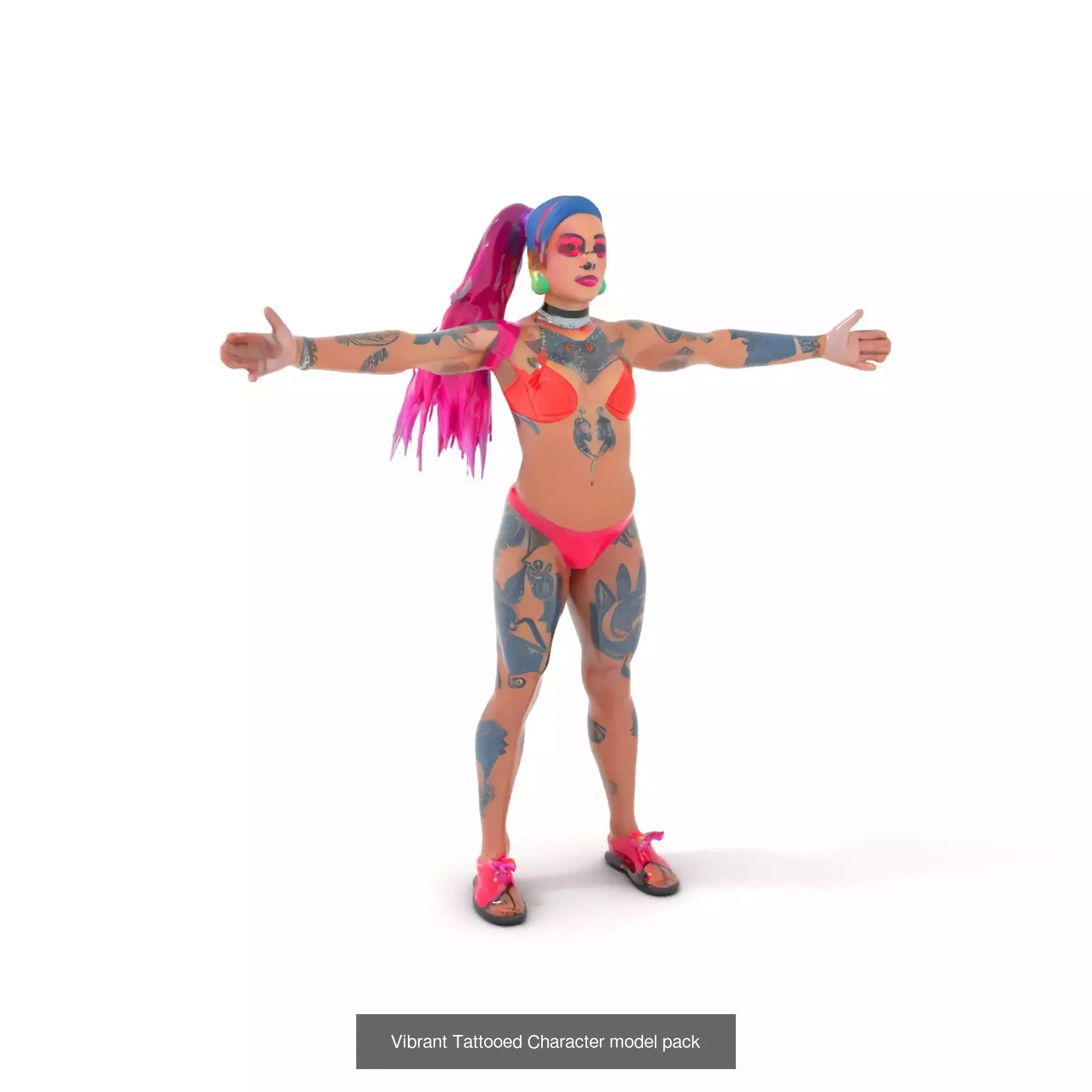 Cyberpunk Character Models Pack 3D Model Collection_45