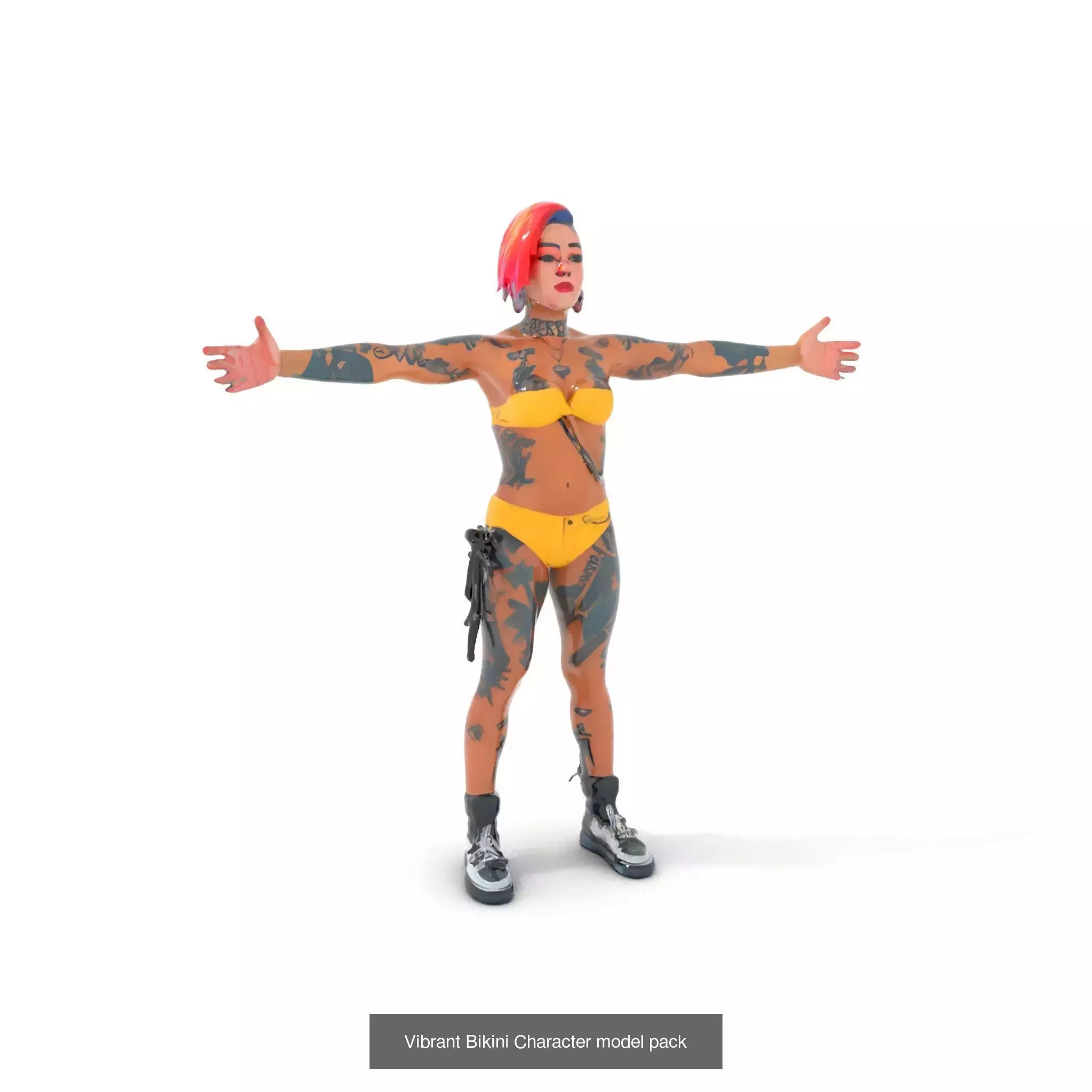 Cyberpunk Character Models Pack 3D Model Collection_35