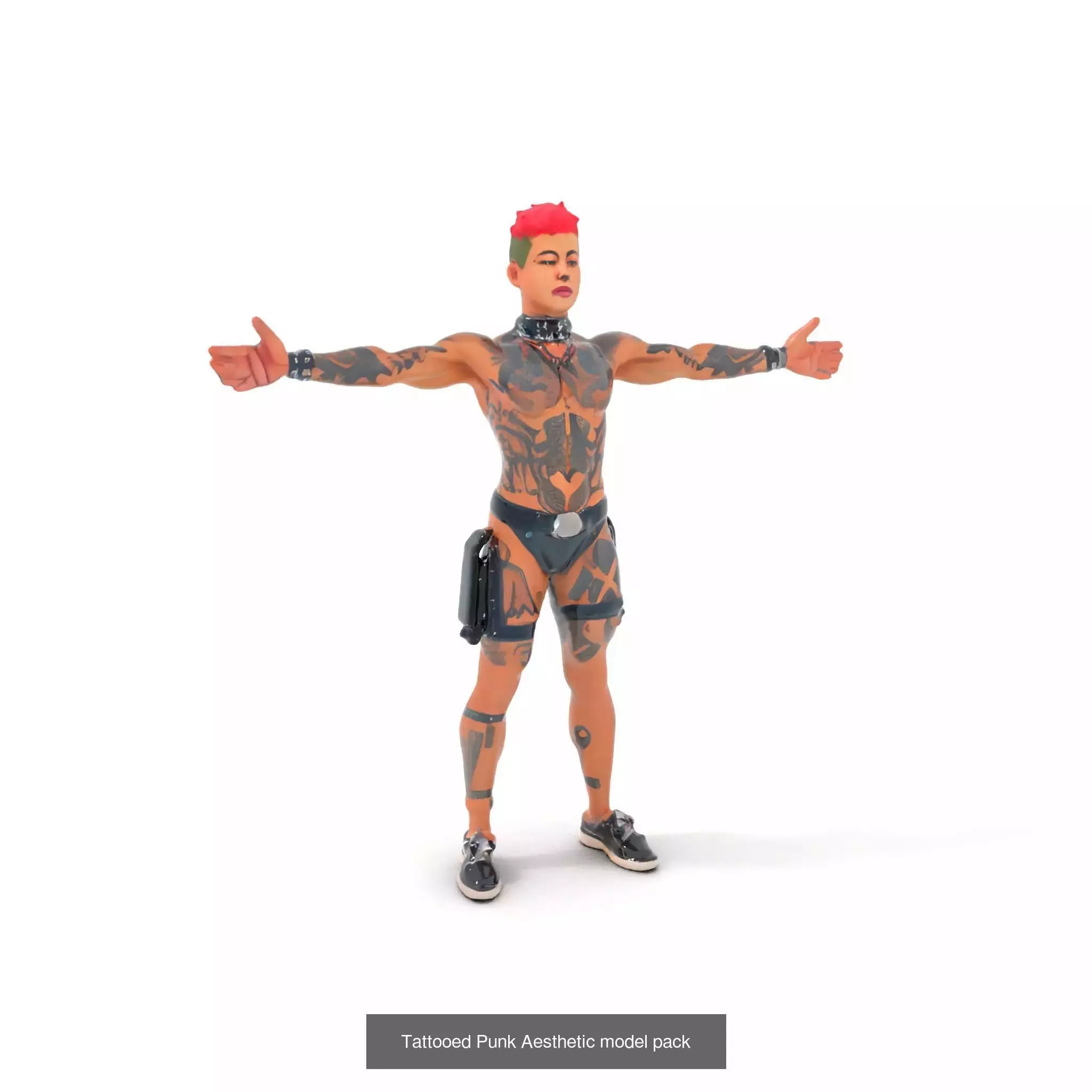 Cyberpunk Character Models Pack 3D Model Collection_36