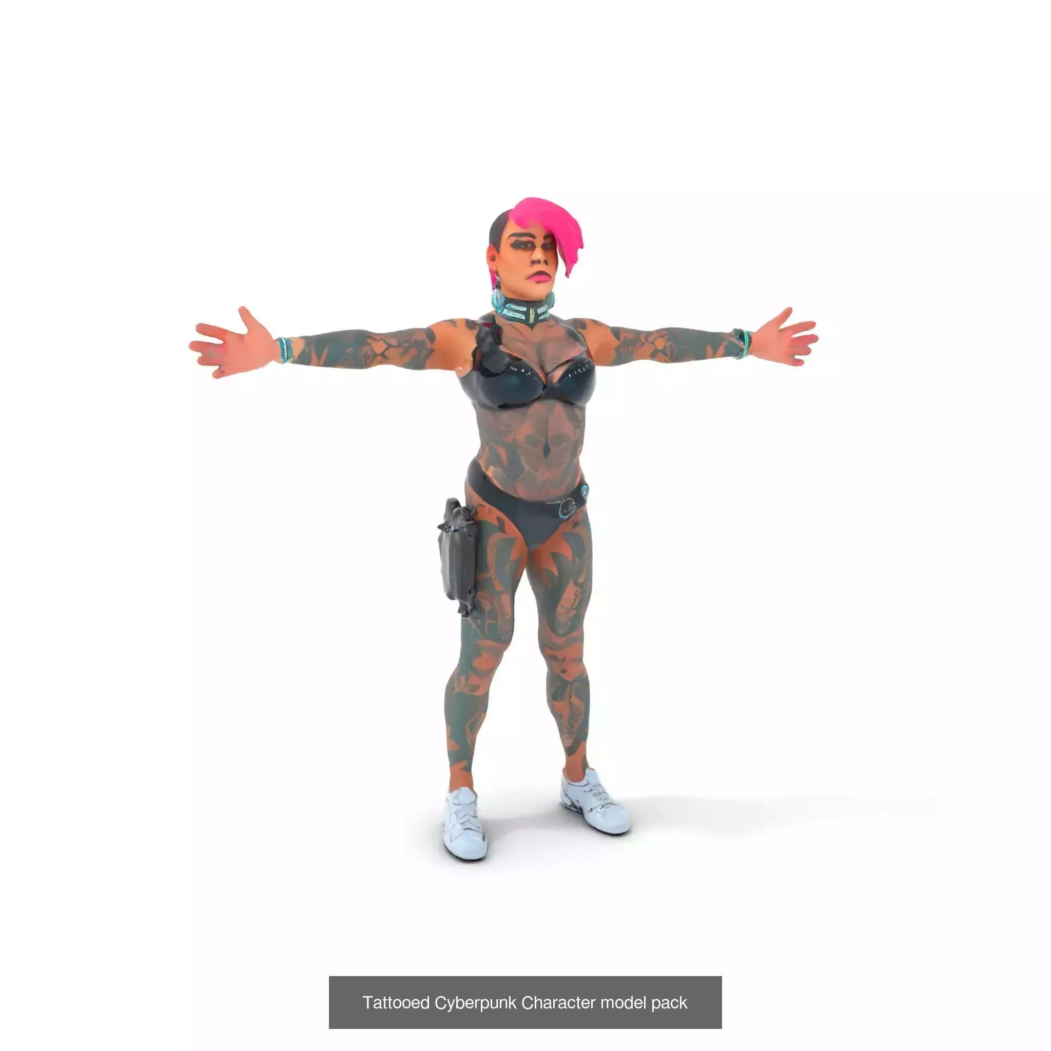 Cyberpunk Character Models Pack 3D Model Collection_27