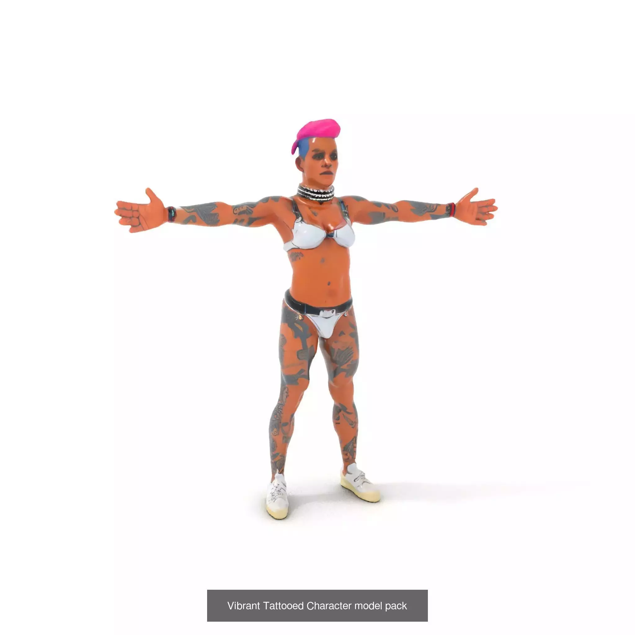 Cyberpunk Character Models Pack 3D Model Collection_32