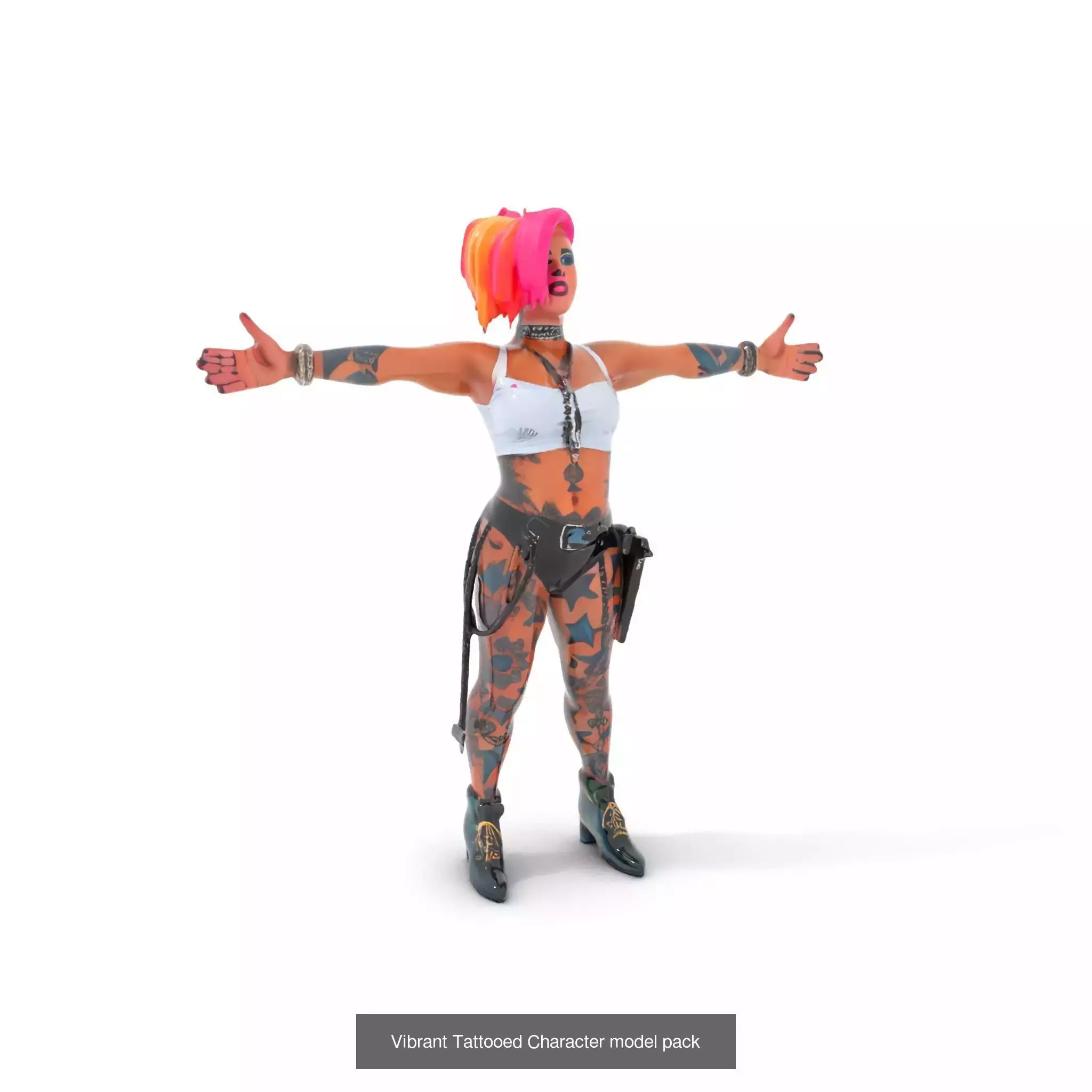 Cyberpunk Character Models Pack 3D Model Collection_34