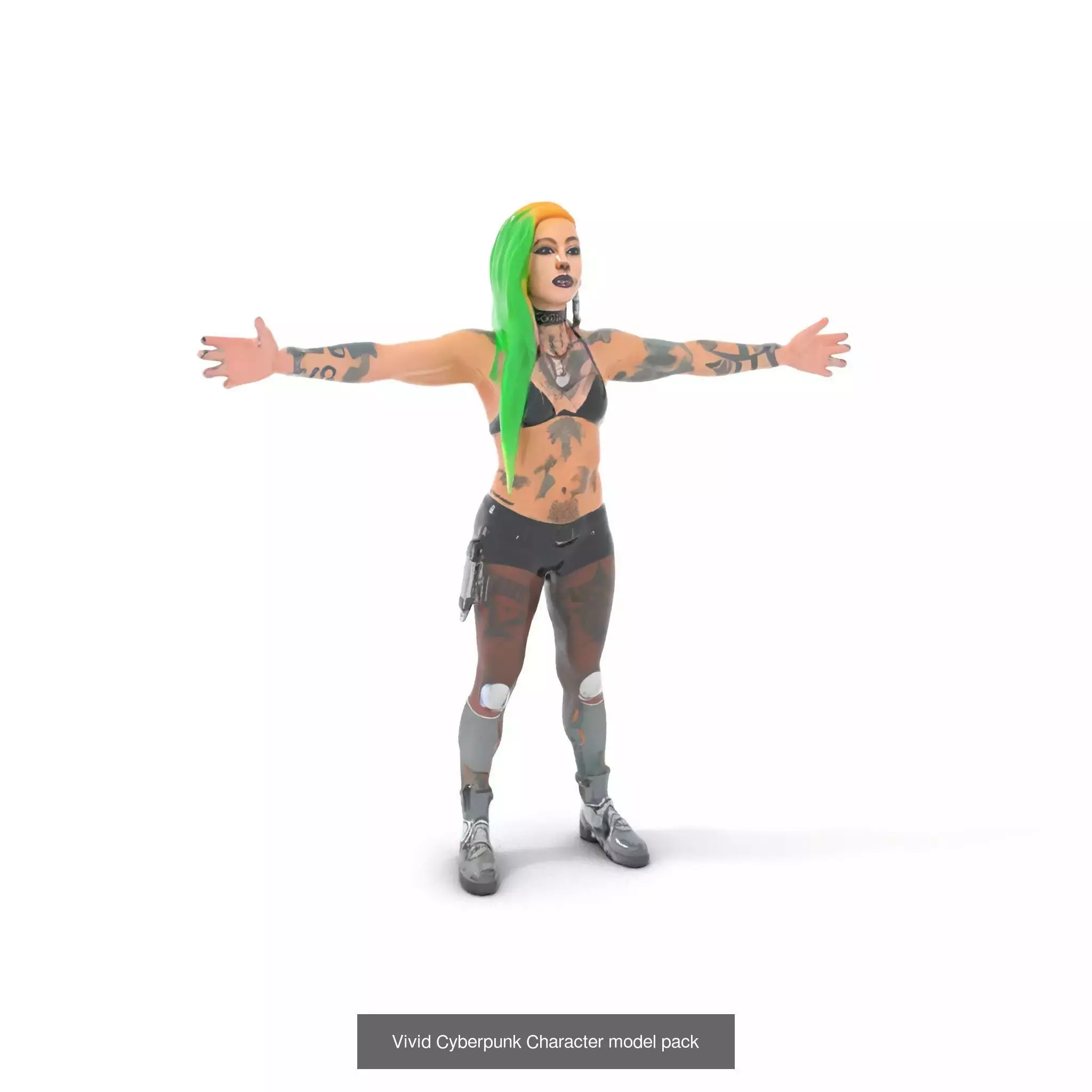 Cyberpunk Character Models Pack 3D Model Collection_33