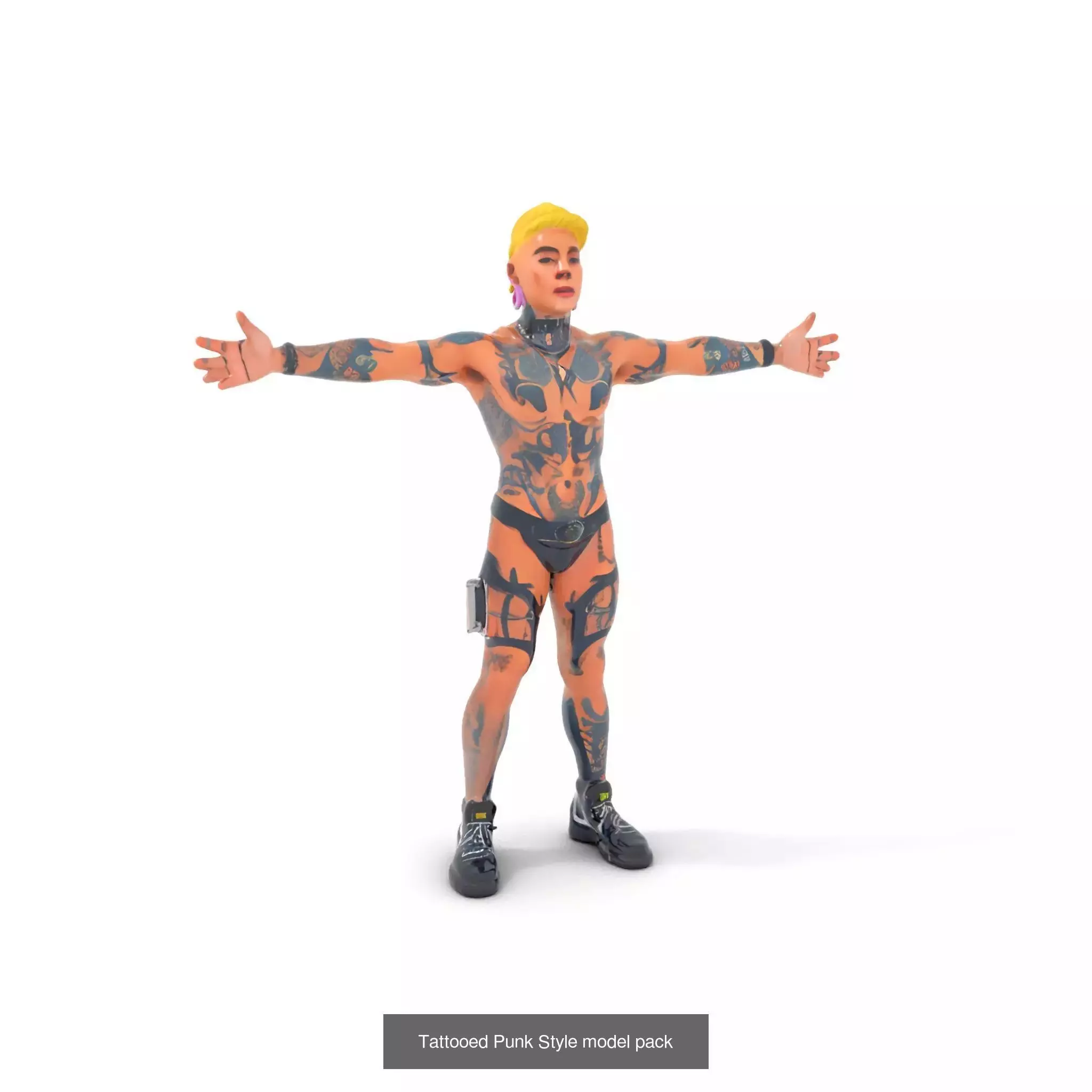 Cyberpunk Character Models Pack 3D Model Collection_30