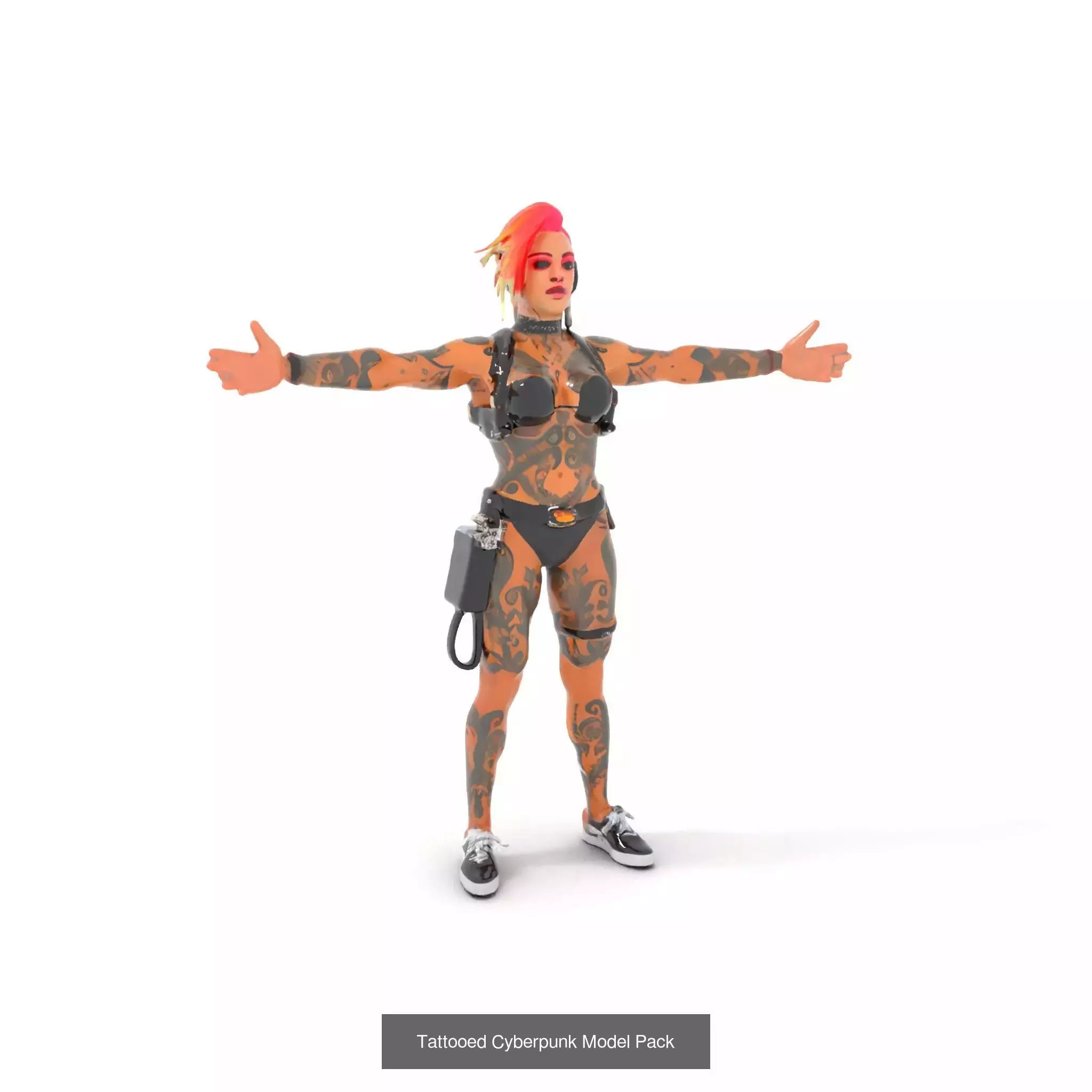 Cyberpunk Character Models Pack 3D Model Collection_43