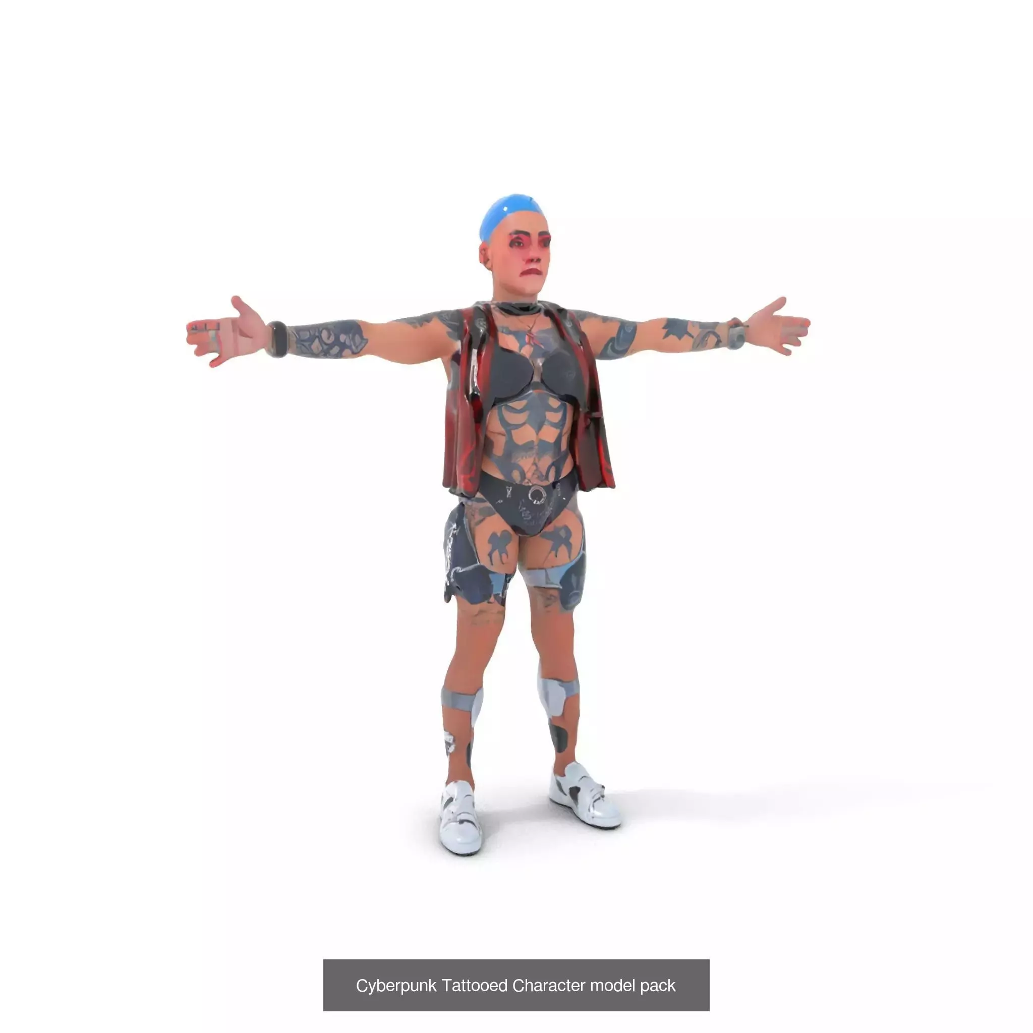 Cyberpunk Character Models Pack 3D Model Collection_29