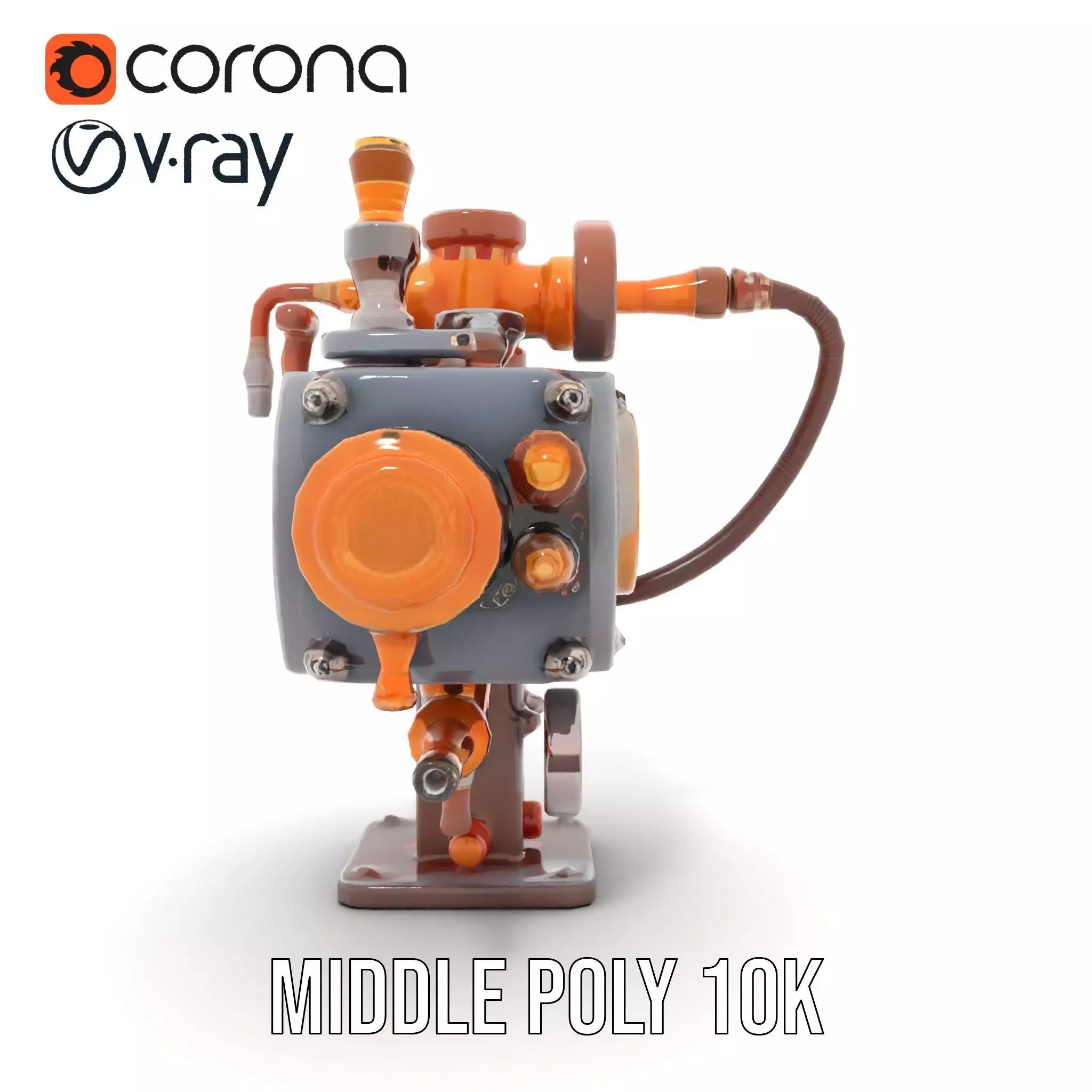 Steampunk Pressure Gauge model pack Low-poly 3D model_22