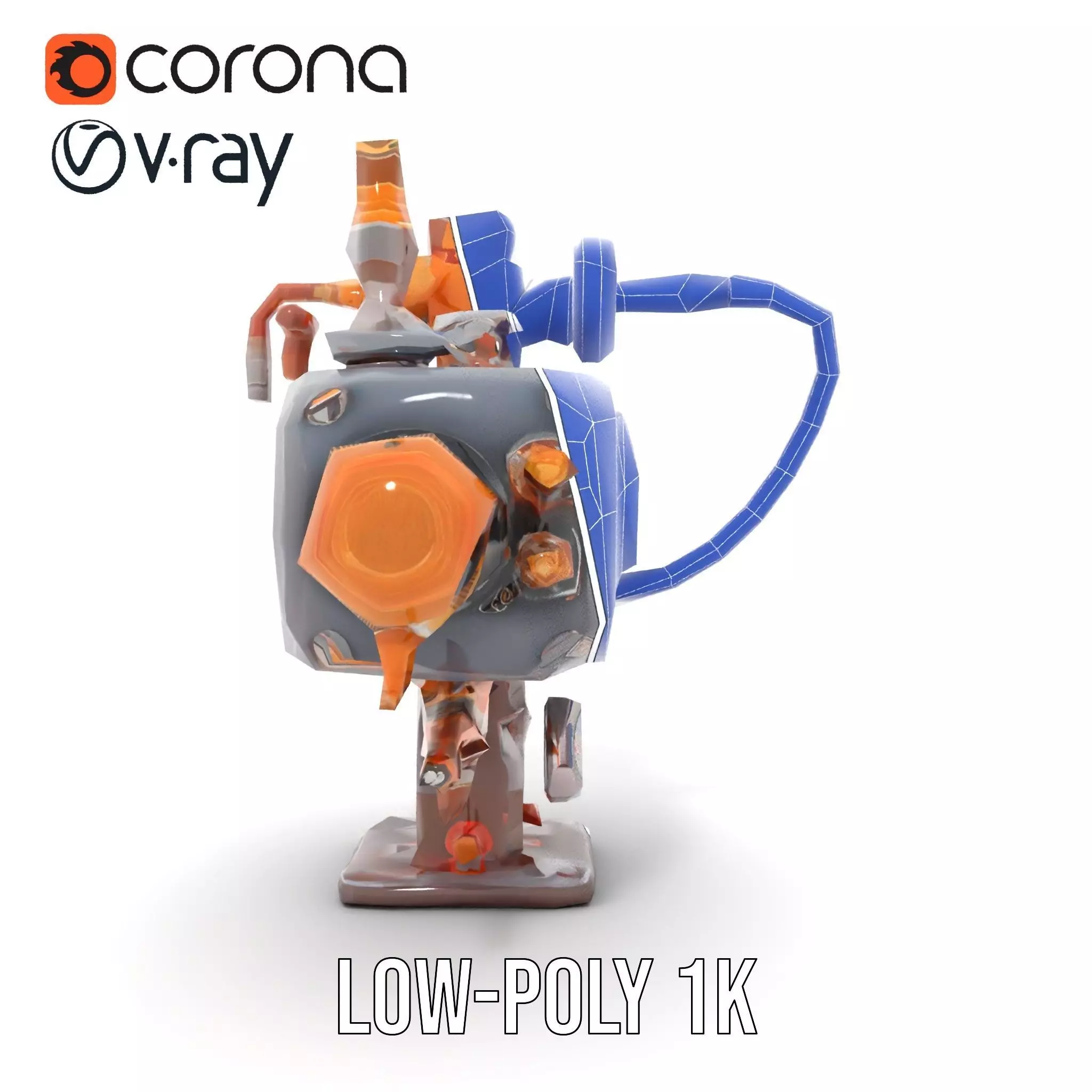 Steampunk Pressure Gauge model pack Low-poly 3D model_28