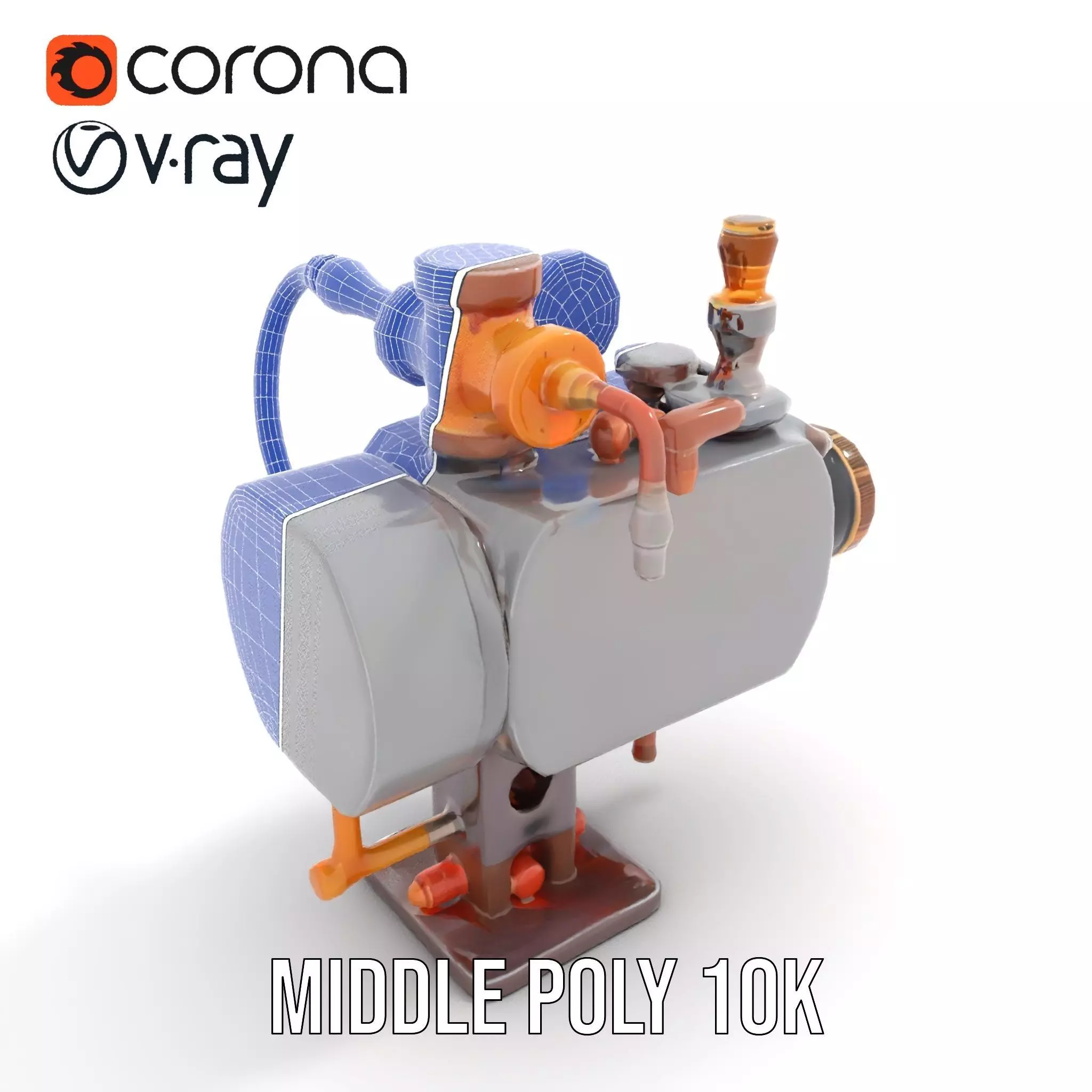 Steampunk Pressure Gauge model pack Low-poly 3D model_19