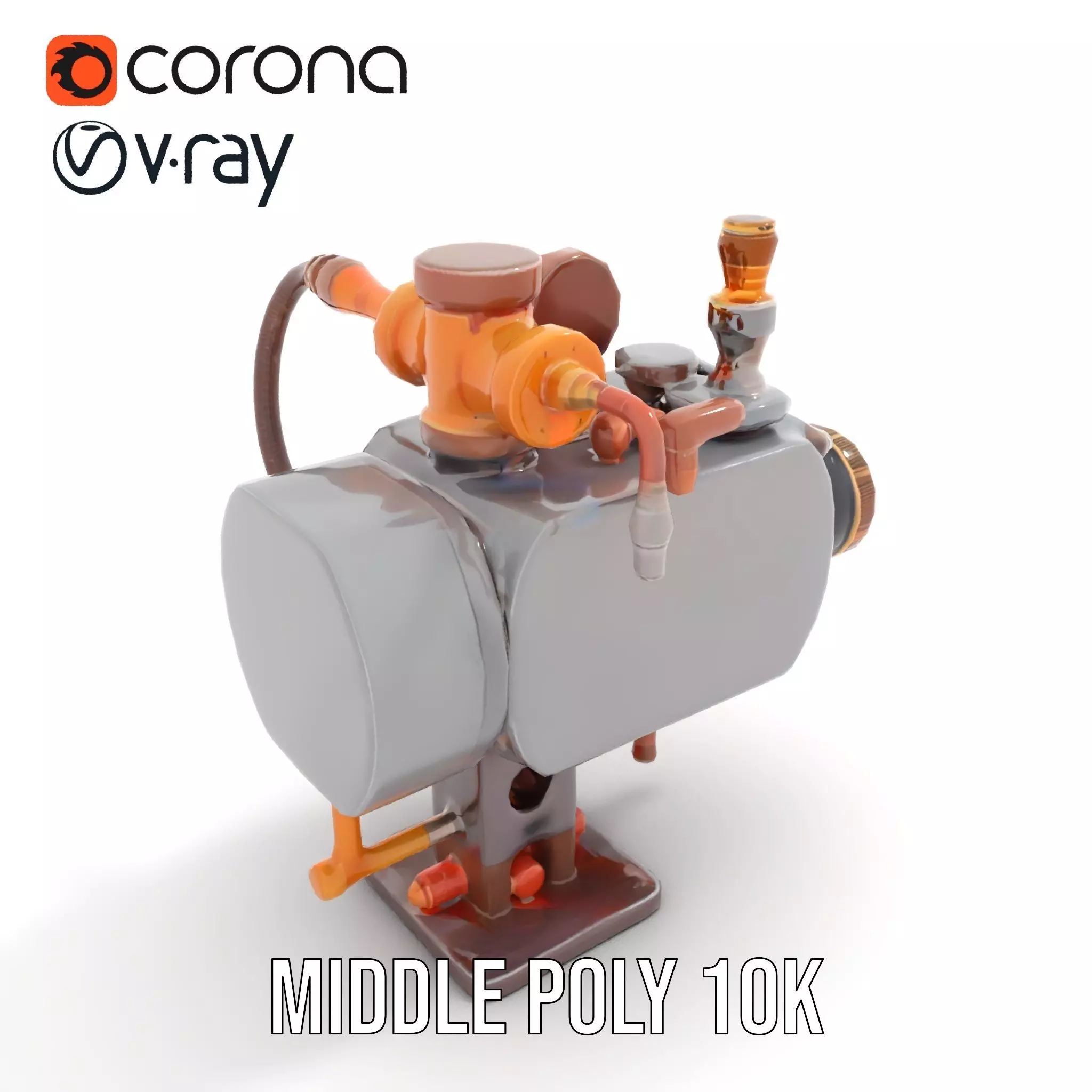 Steampunk Pressure Gauge model pack Low-poly 3D model_5