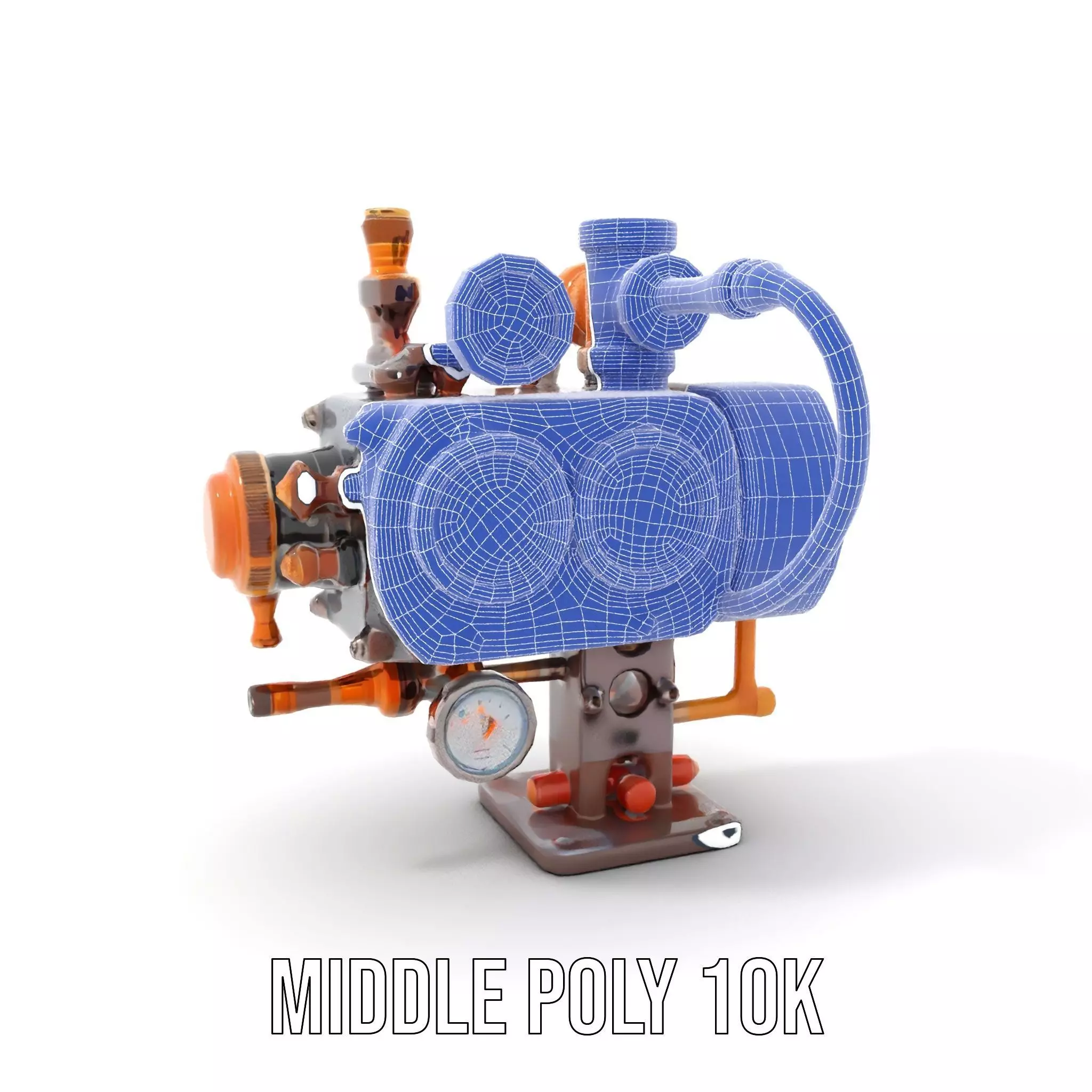 Steampunk Pressure Gauge model pack Low-poly 3D model_11