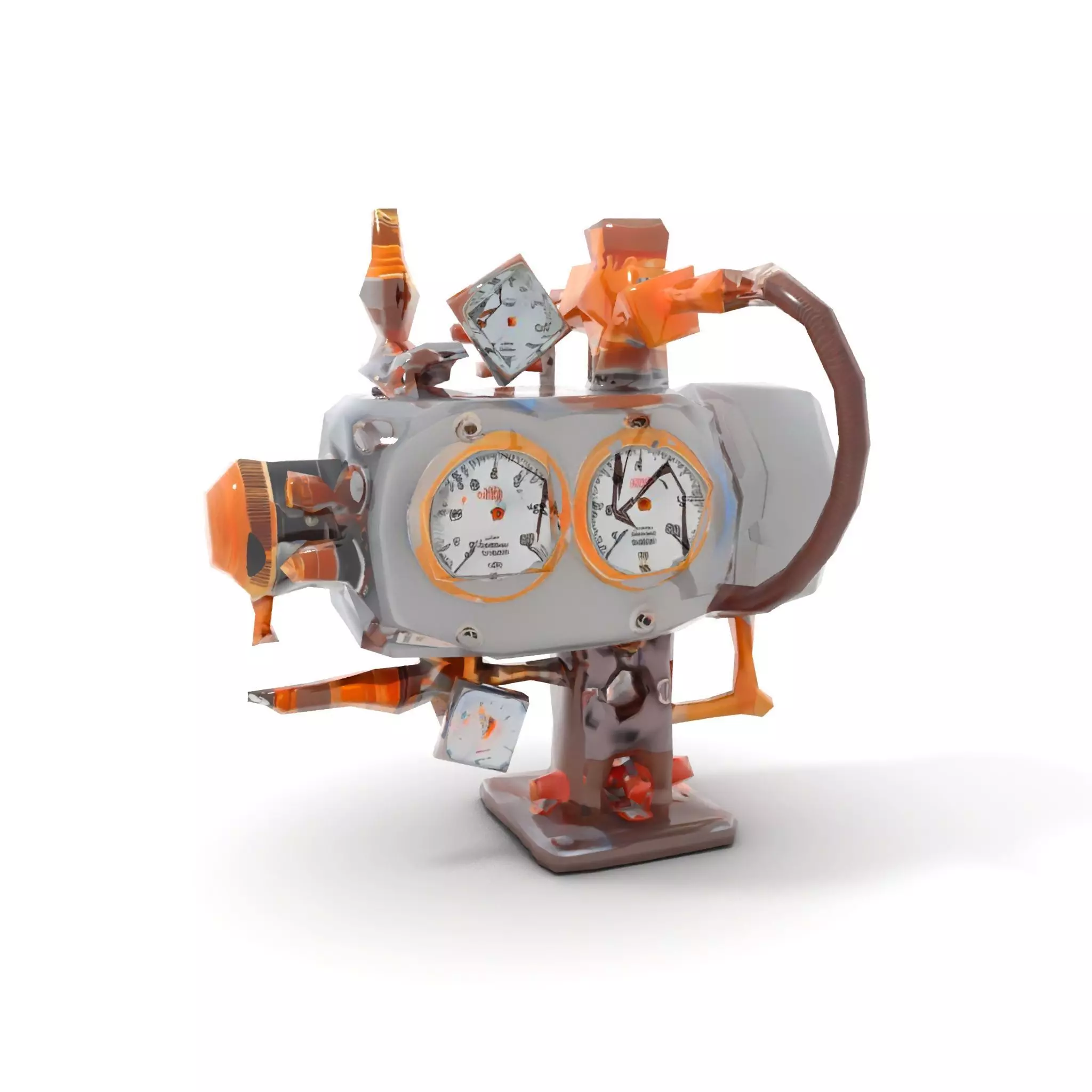 Steampunk Pressure Gauge model pack Low-poly 3D model_20