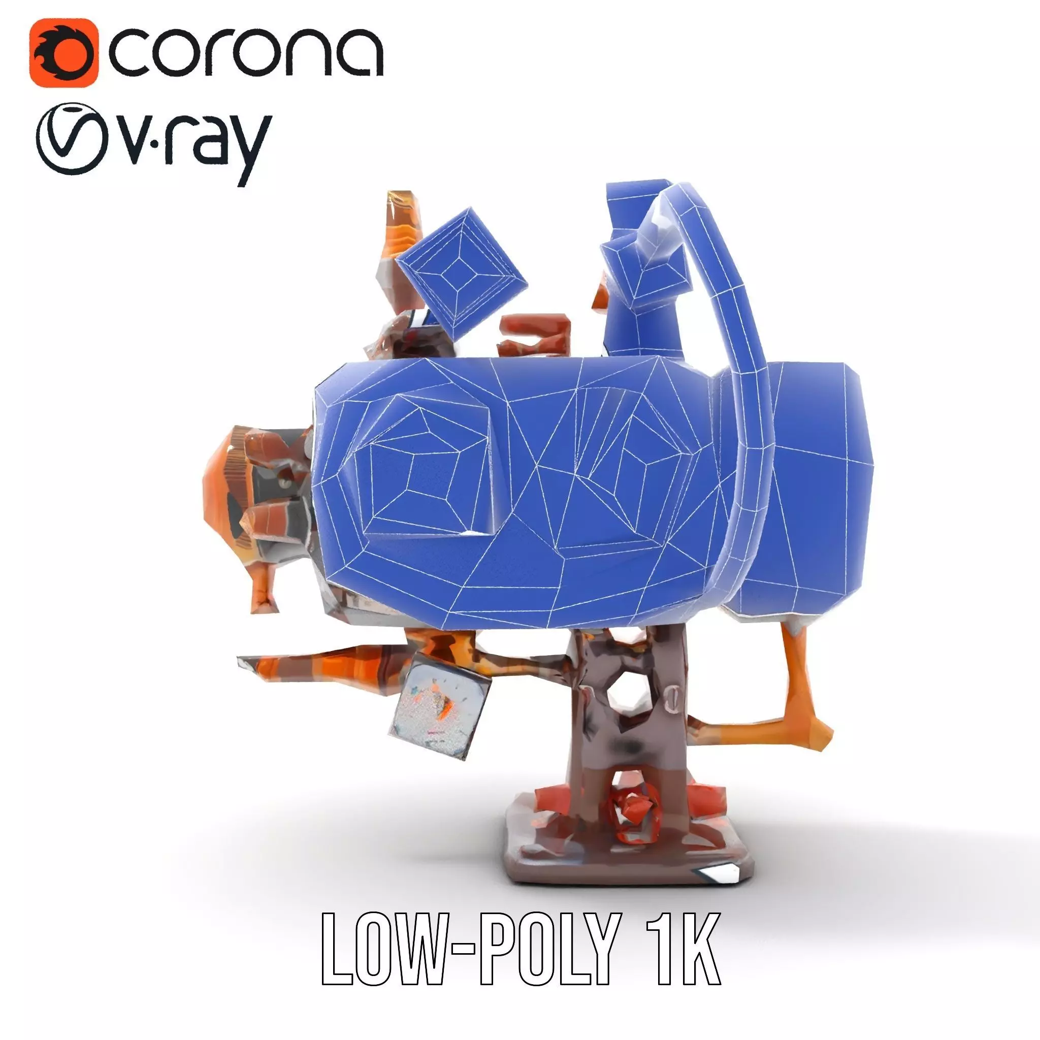 Steampunk Pressure Gauge model pack Low-poly 3D model_23