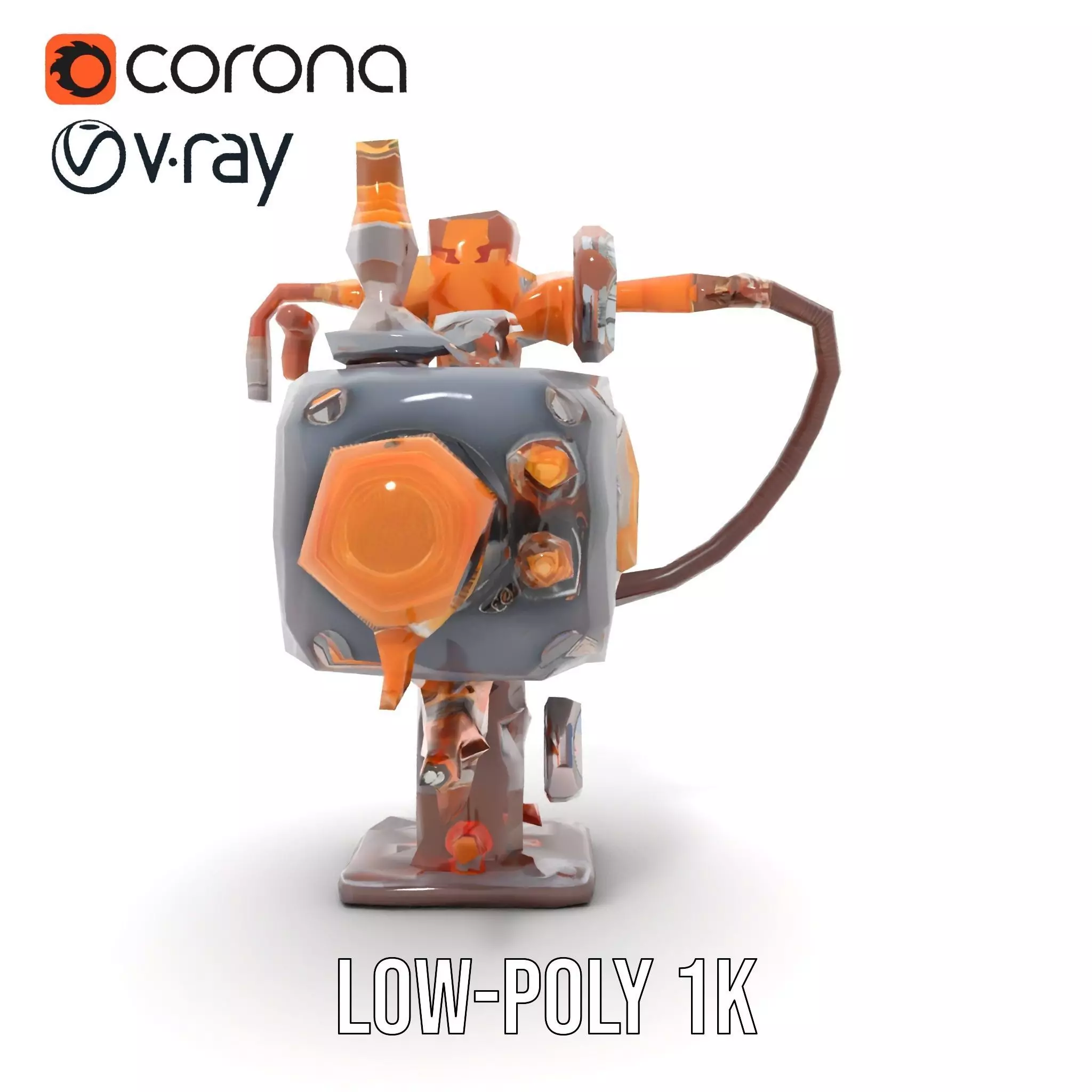 Steampunk Pressure Gauge model pack Low-poly 3D model_14